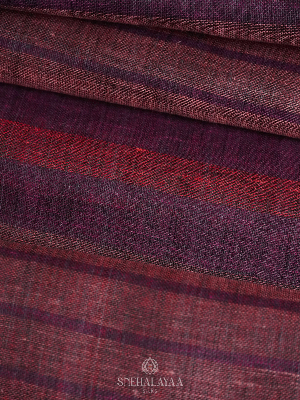 Brown Linen Saree