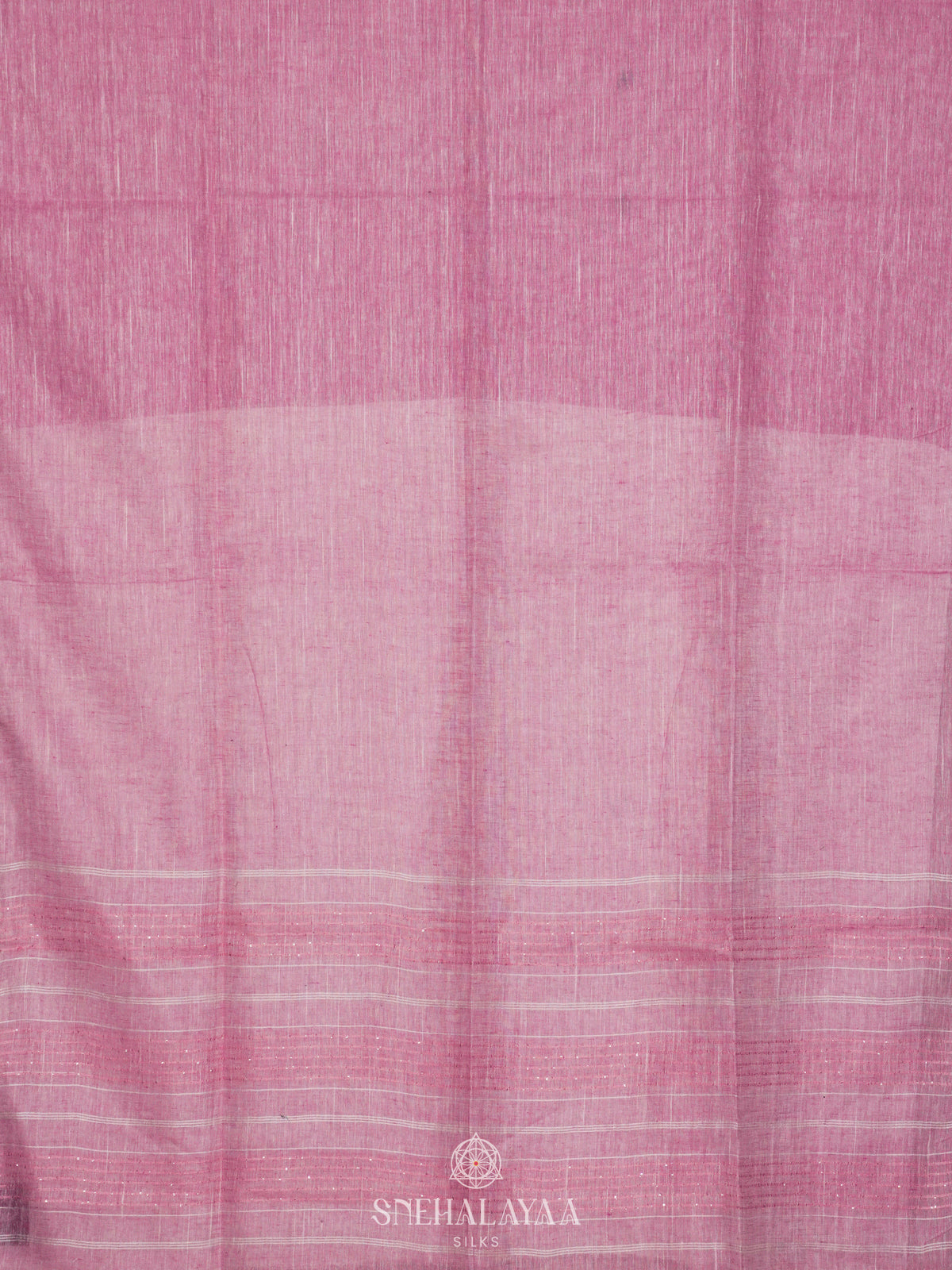 Pink Linen Saree