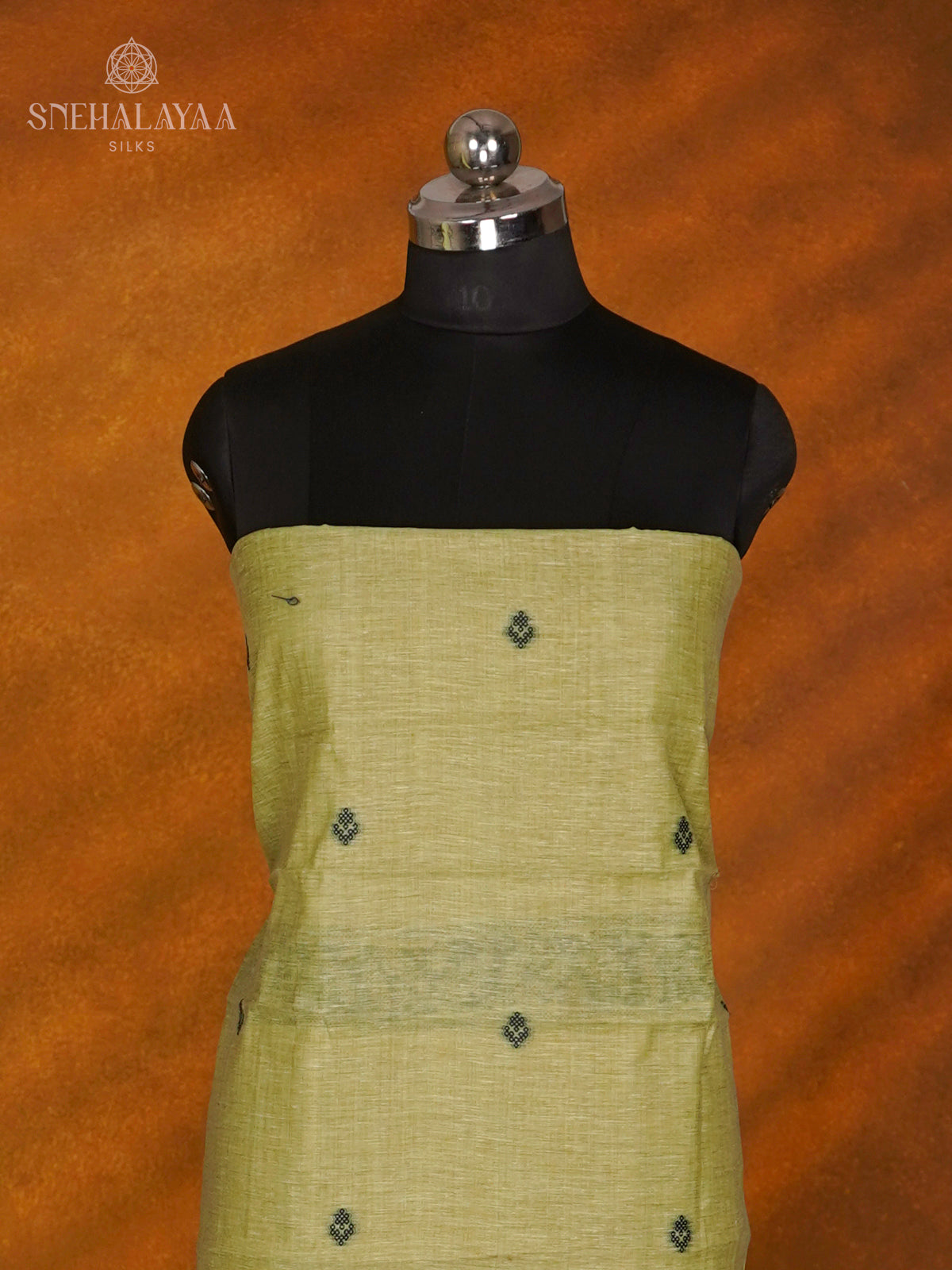 Lime Green Munga Cotton 3-Piece Salwar Suit Material