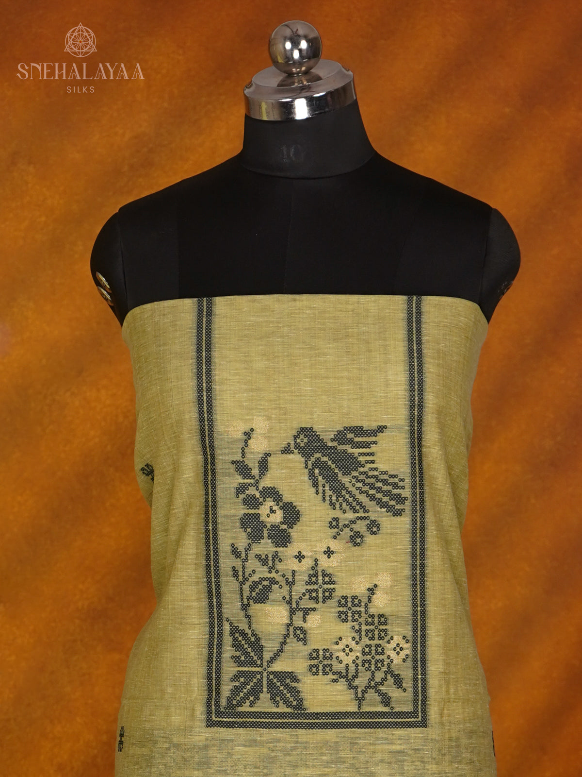 Lime Green Munga Cotton 3-Piece Salwar Suit Material