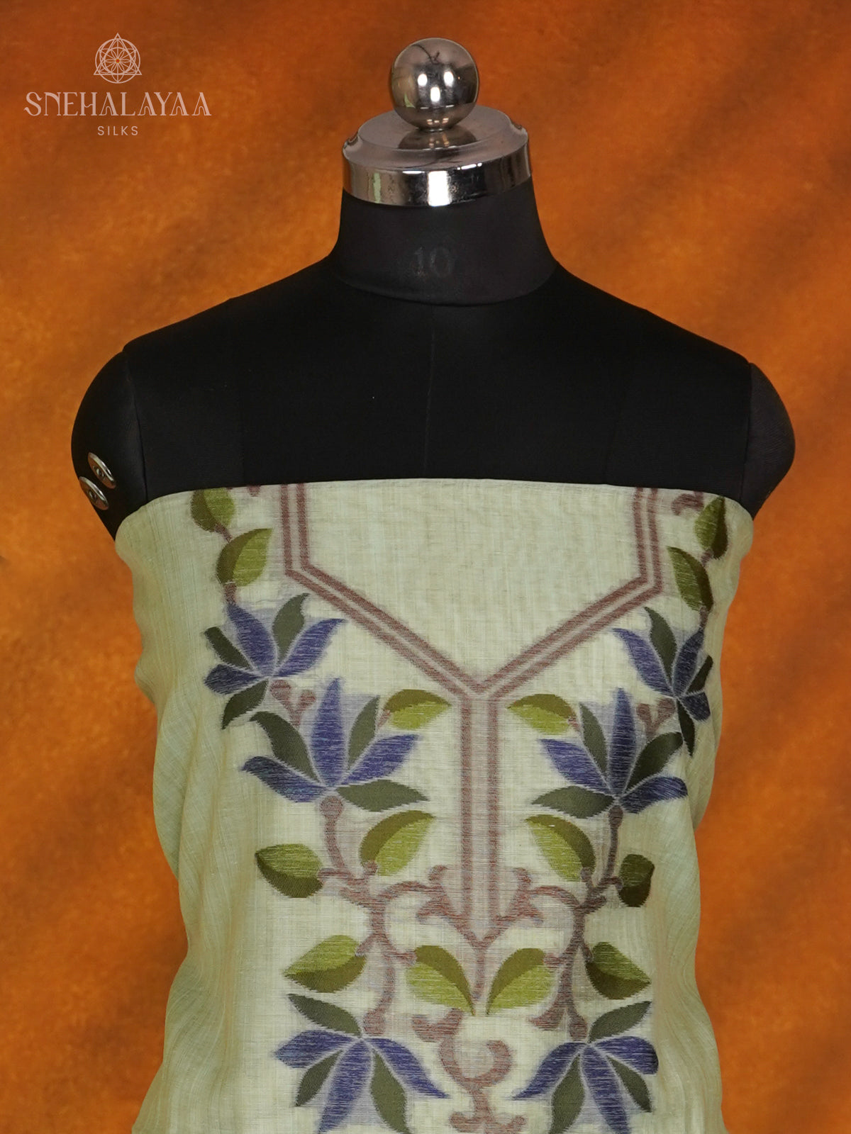 Pista Green Munga Cotton 3-Piece Salwar Suit Material
