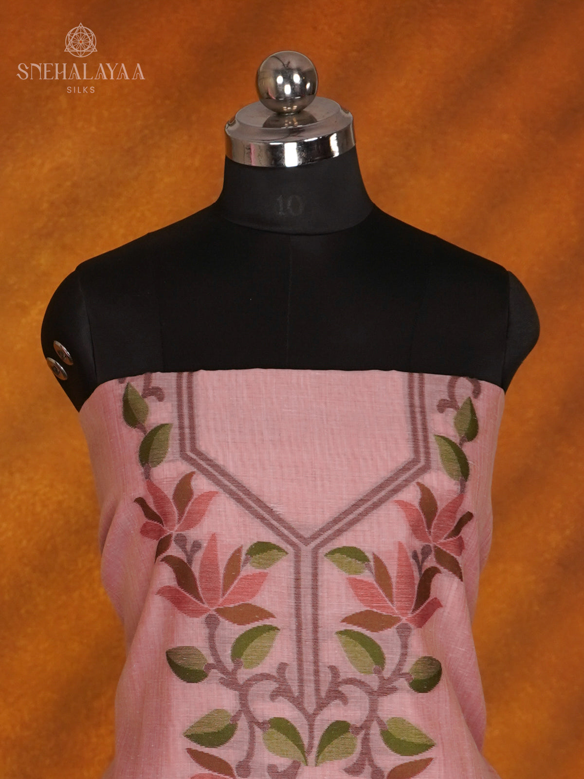 Pink Munga Cotton 3-Piece Salwar Suit Material