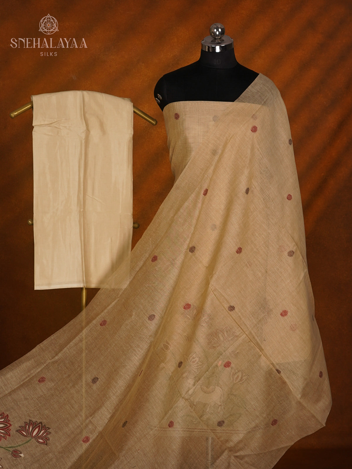 Yelow Munga Cotton 3-Piece Salwar Suit Material
