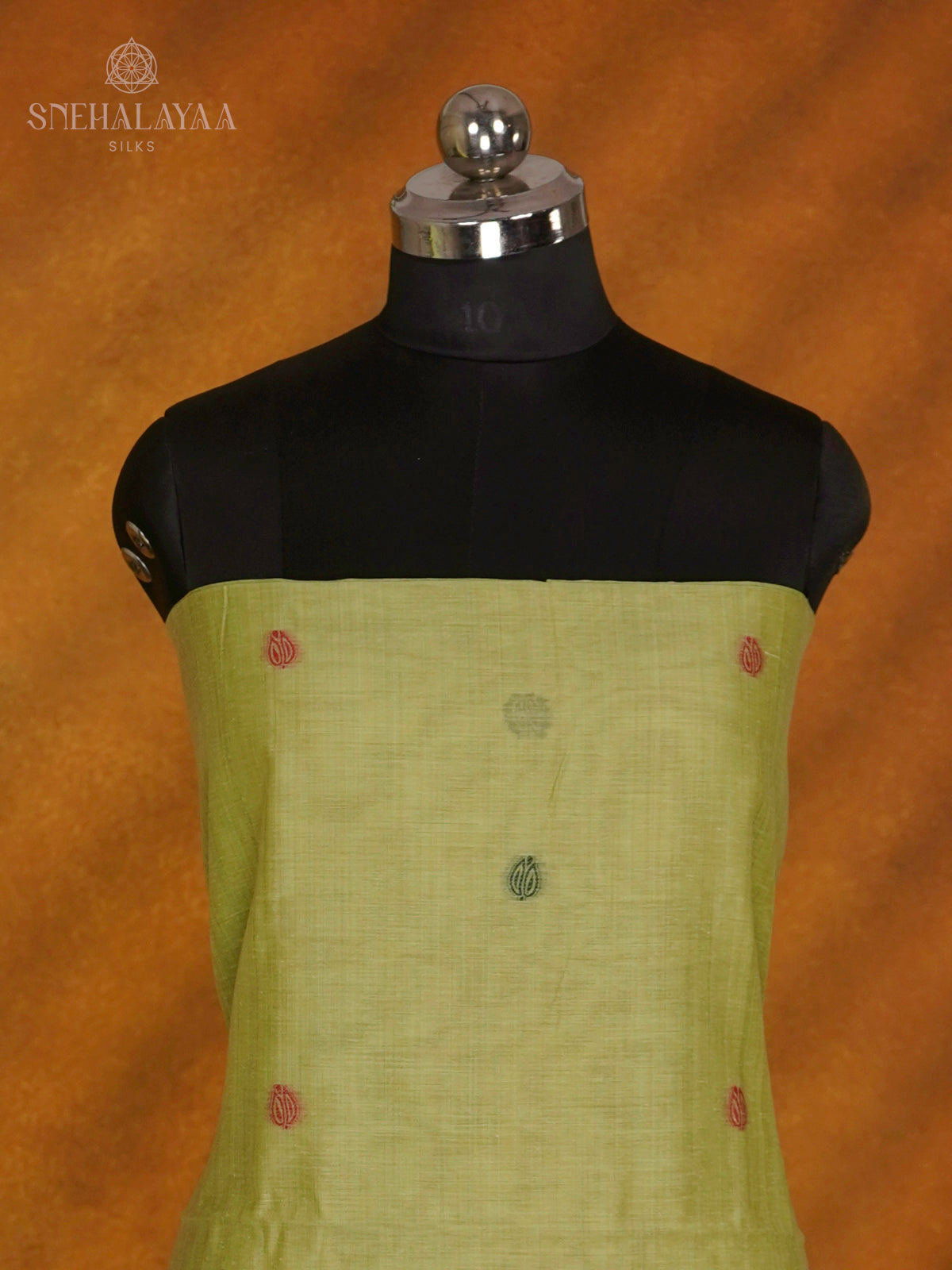 Lime Green Munga Cotton 3-Piece Salwar Suit Material