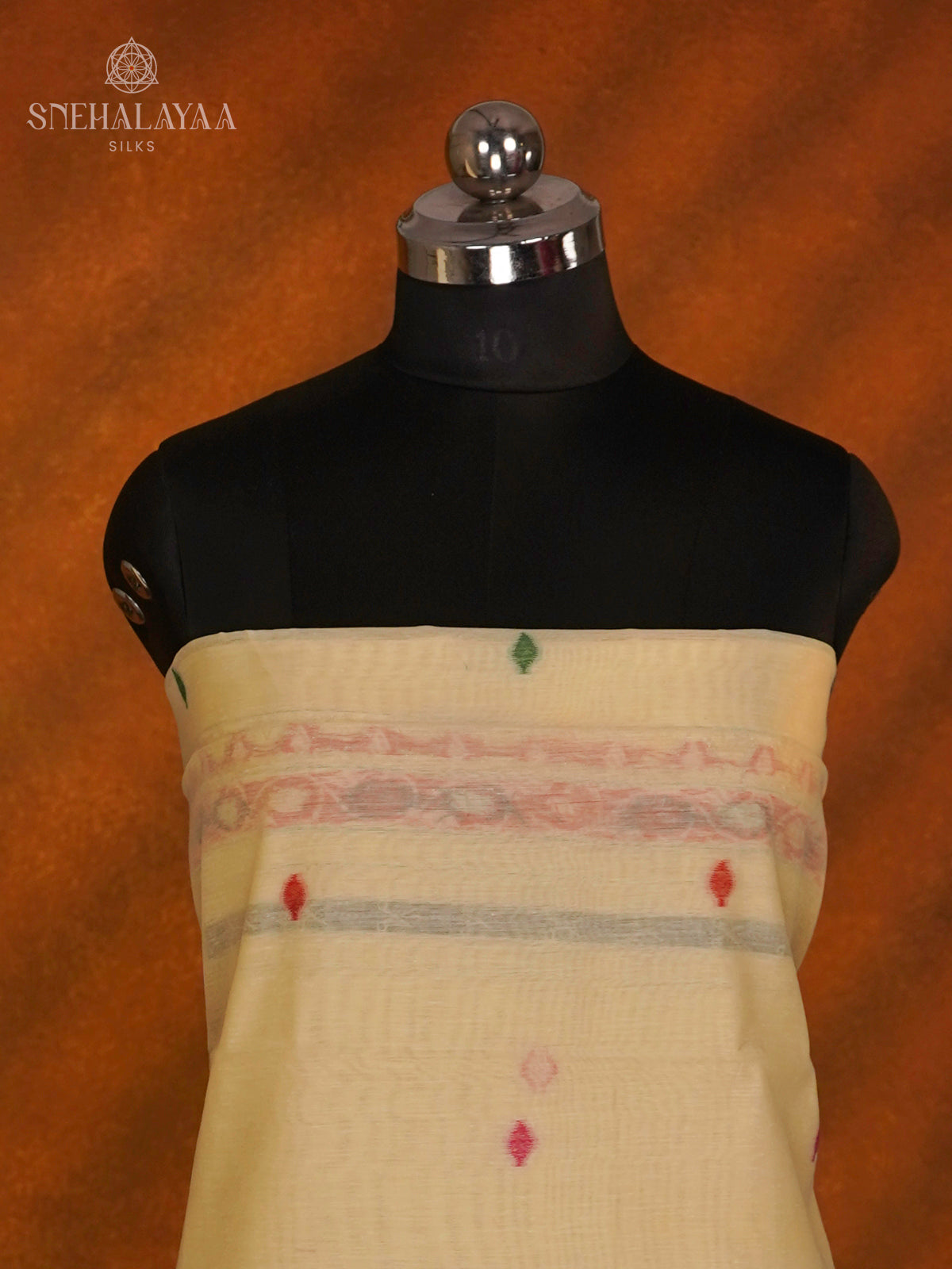 Pale Yelow Munga Cotton 3-Piece Salwar Suit Material