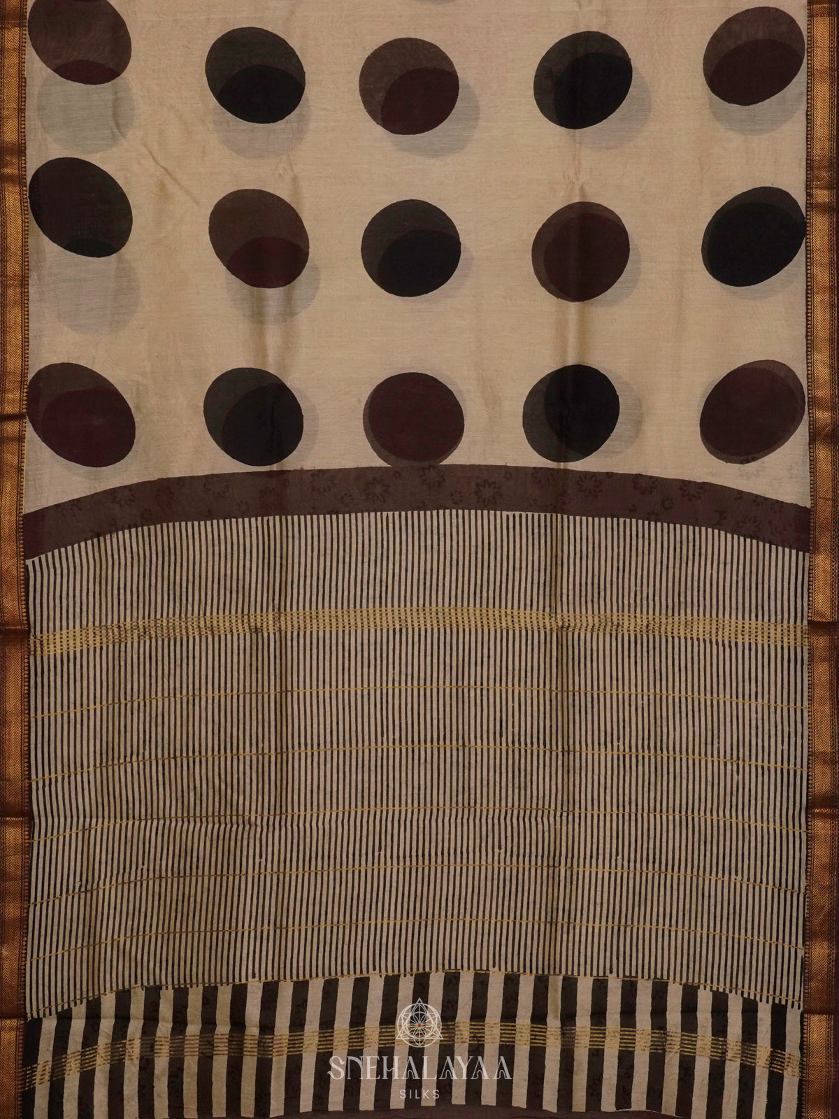 Off White Chanderi Saree