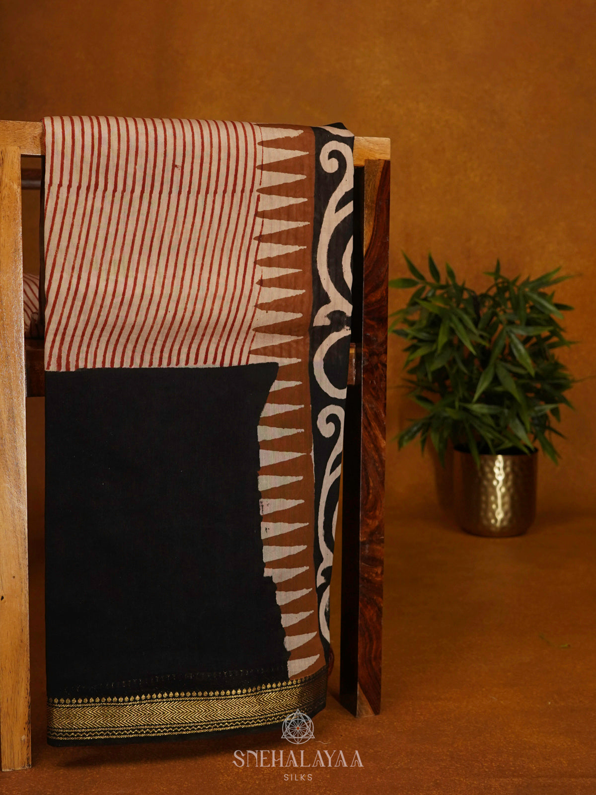Cream Chanderi Saree
