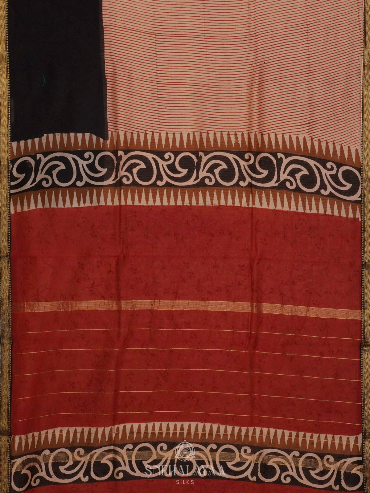 Cream Chanderi Saree