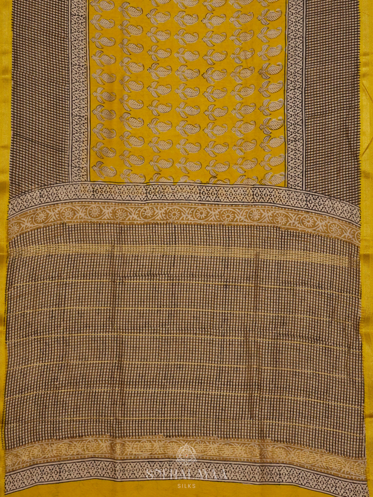Yellow Chanderi Saree