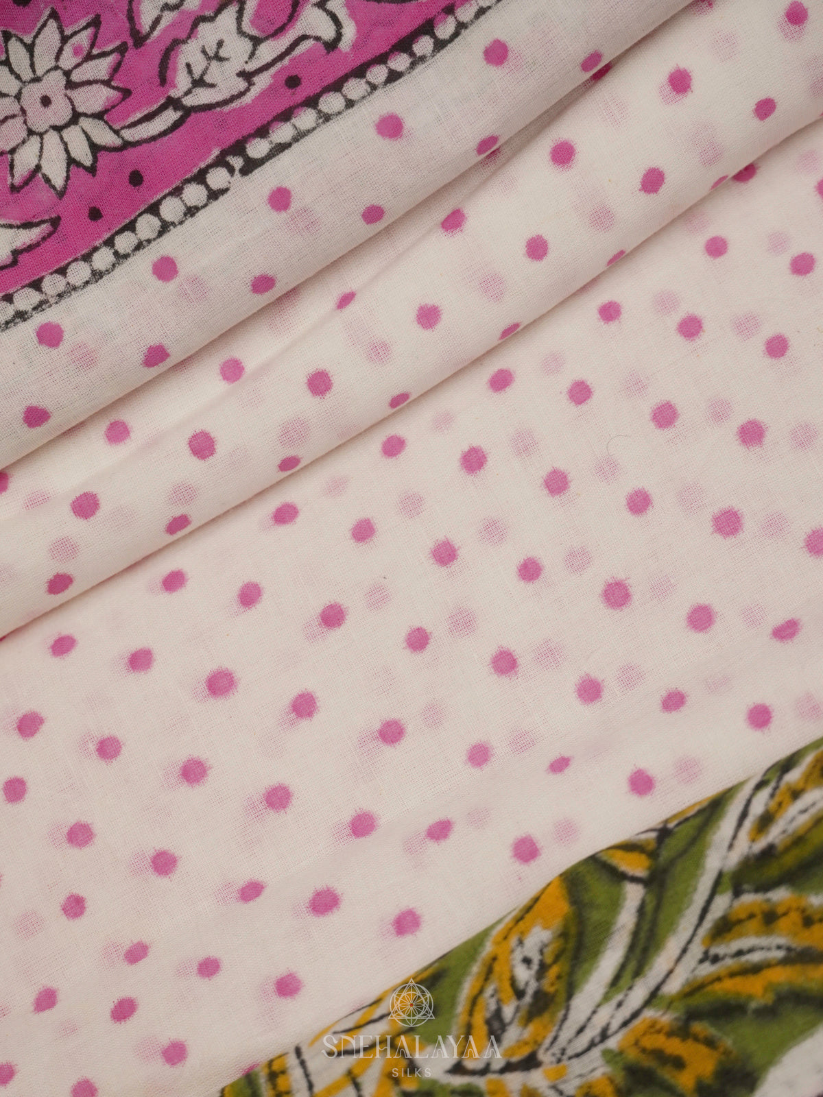 Off White Jaipur Cotton Saree