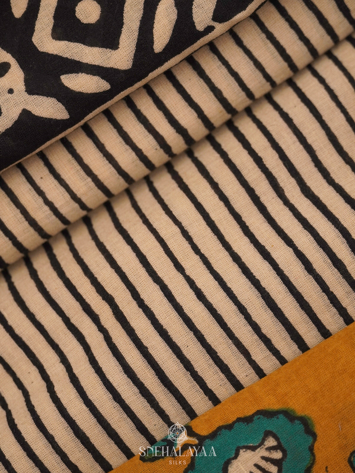 Off White Jaipur Cotton Saree
