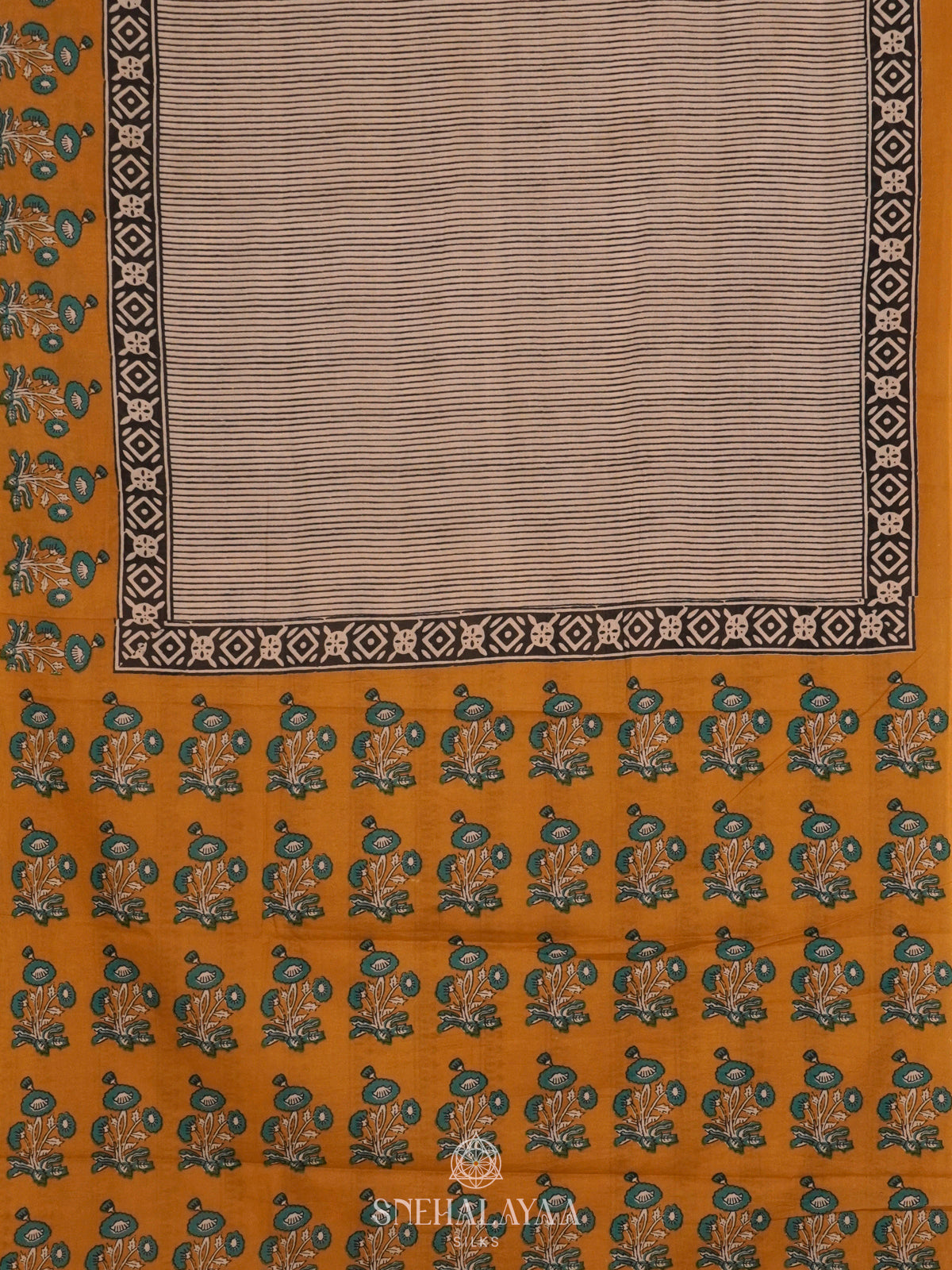 Off White Jaipur Cotton Saree