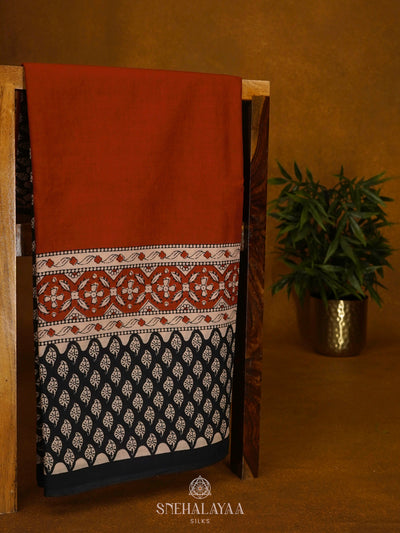 Maroon Jaipur Cotton Saree