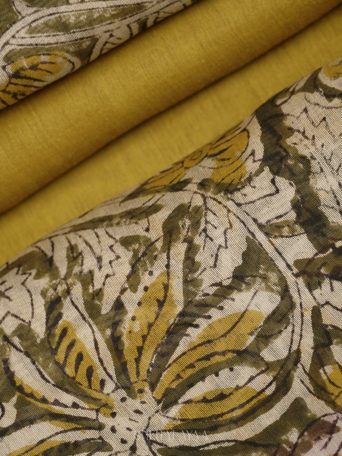 Yellow Chanderi Saree