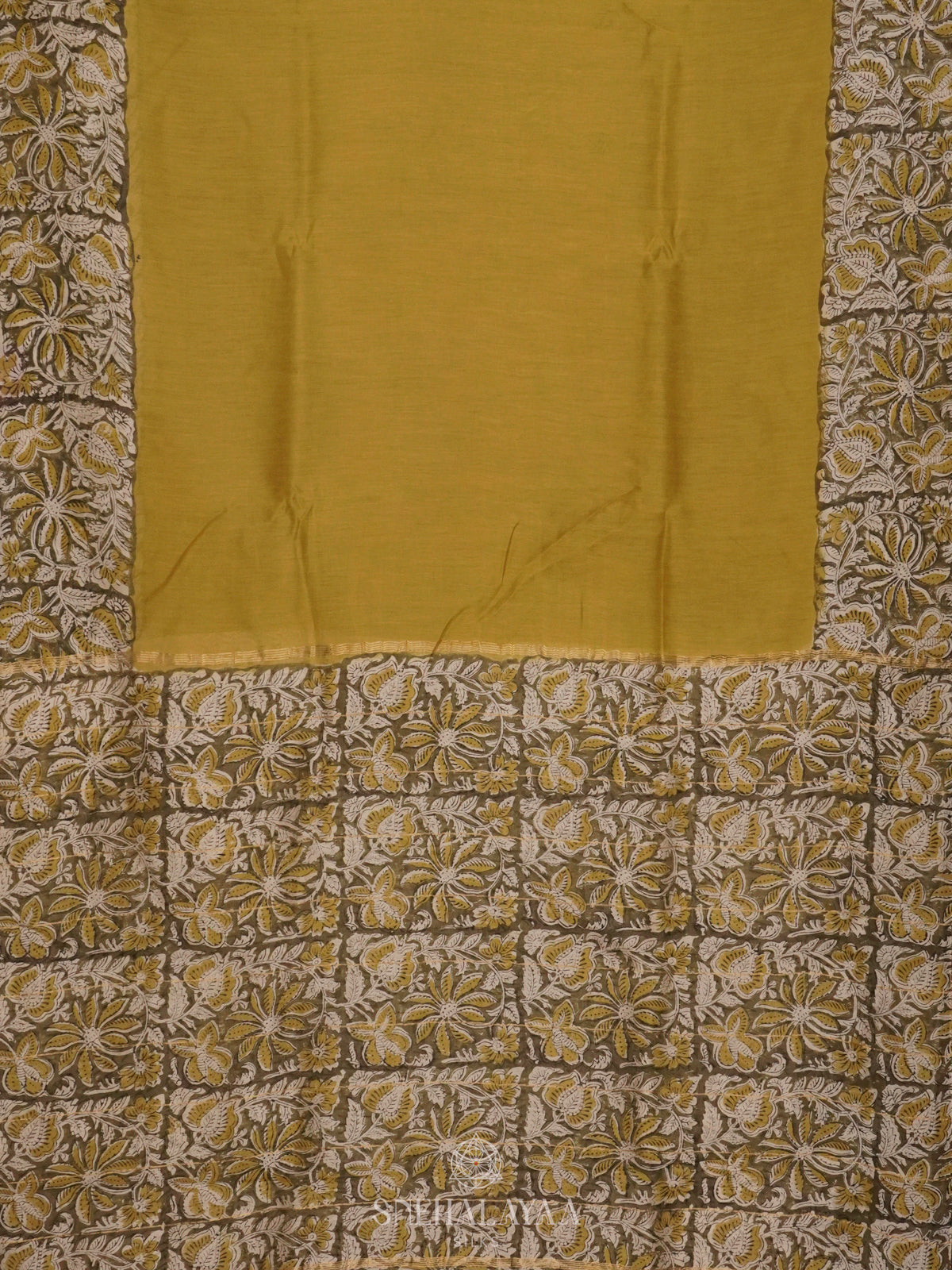 Yellow Chanderi Saree