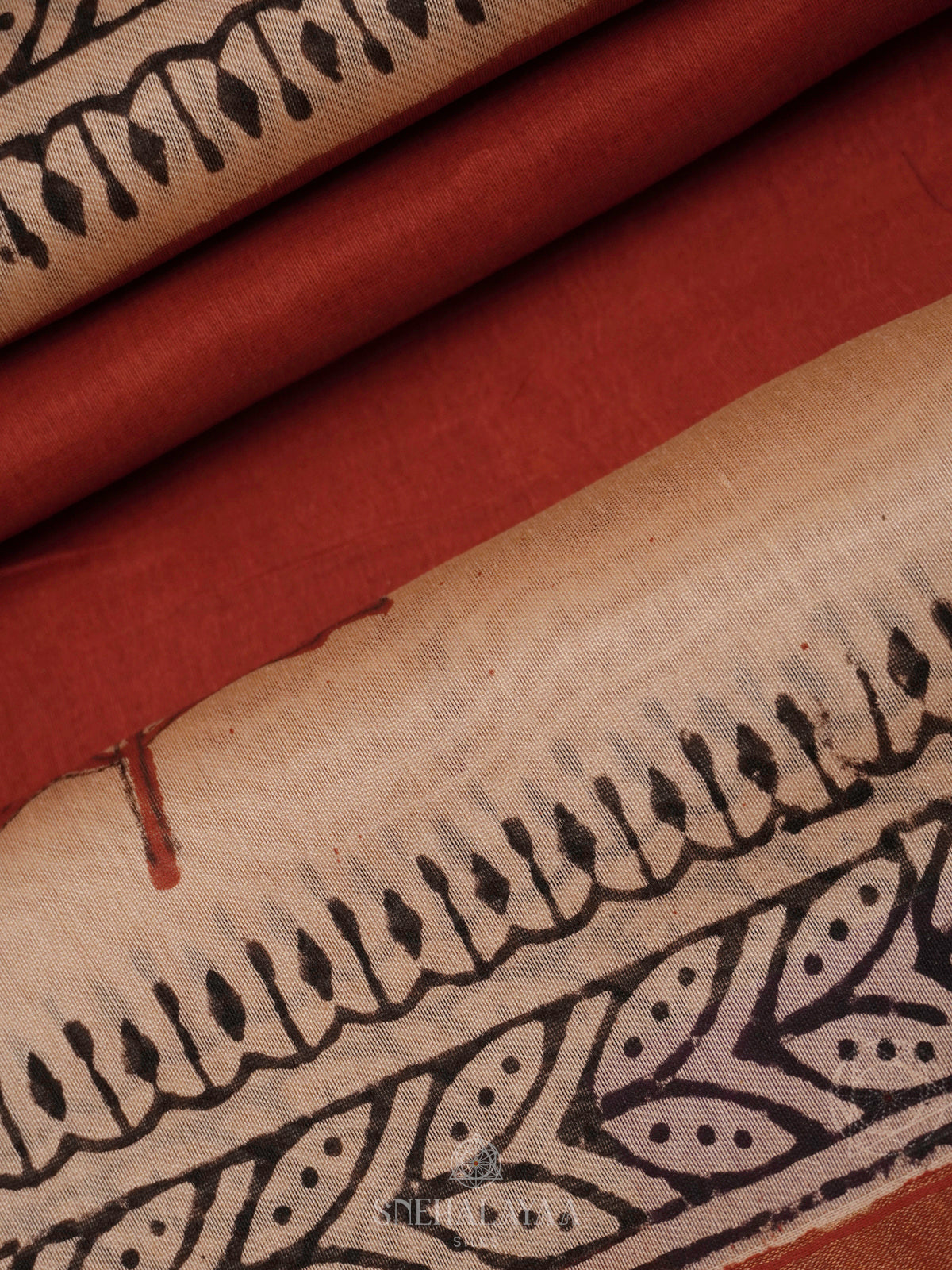 Maroon Chanderi Saree