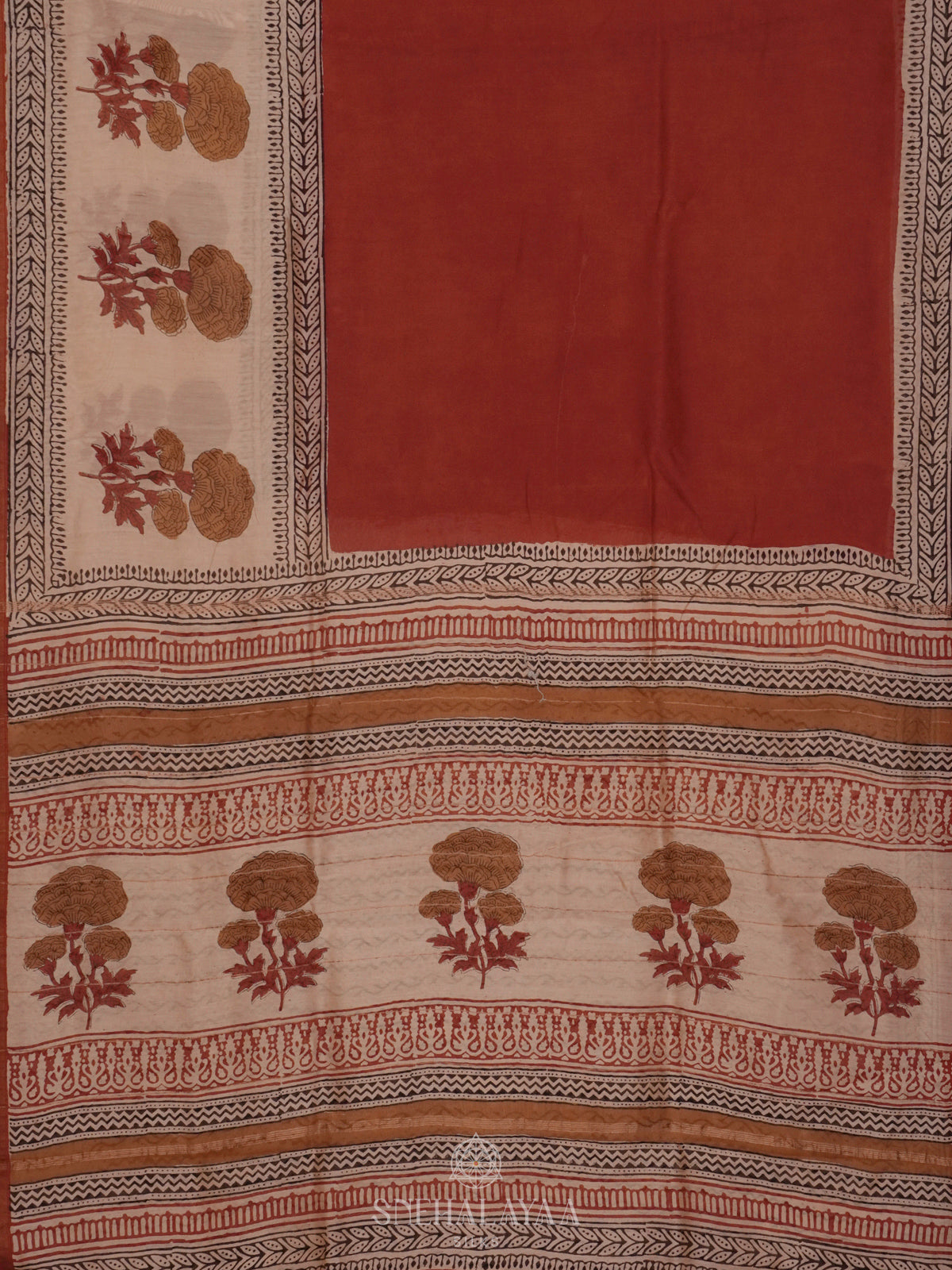 Maroon Chanderi Saree