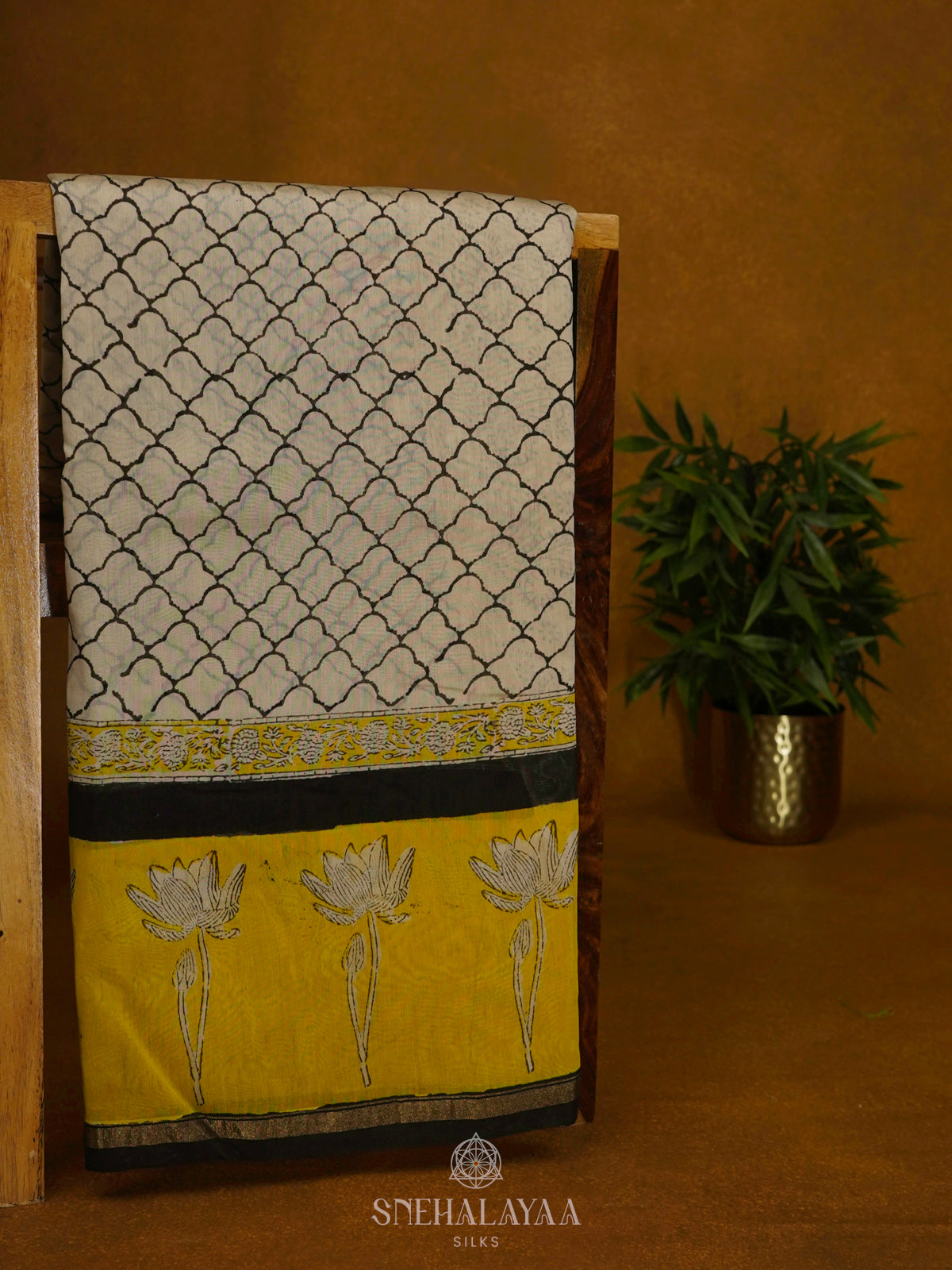 Off White Chanderi Saree