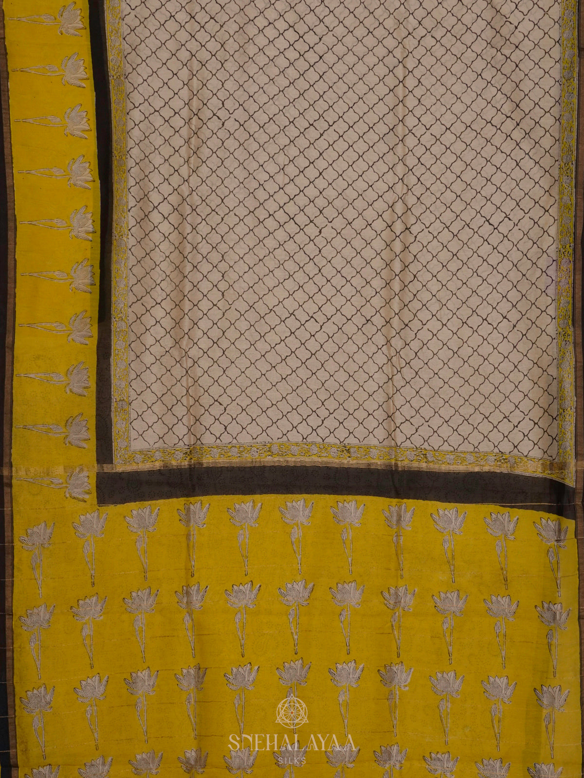 Off White Chanderi Saree