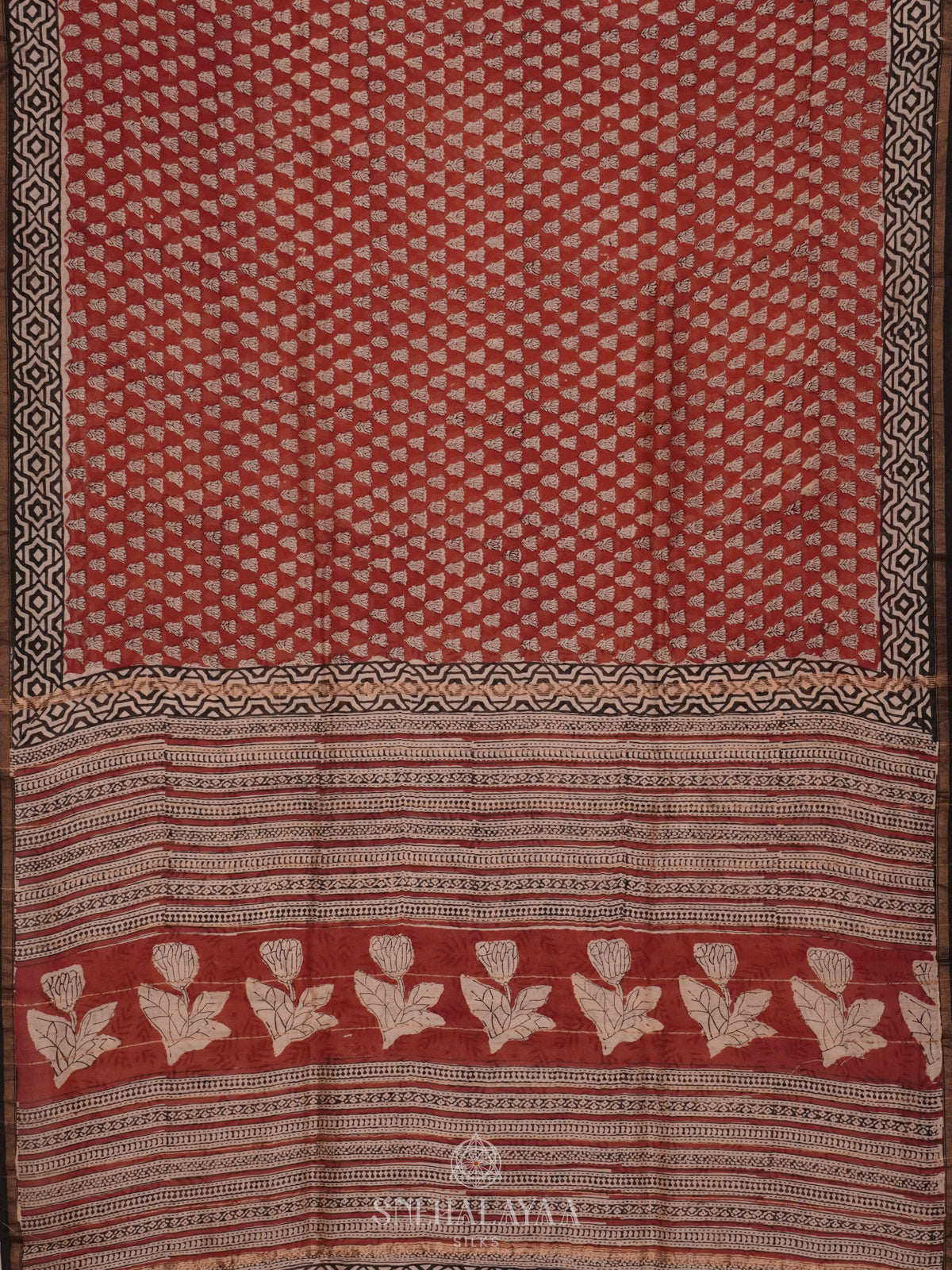 Maroon Chanderi Saree