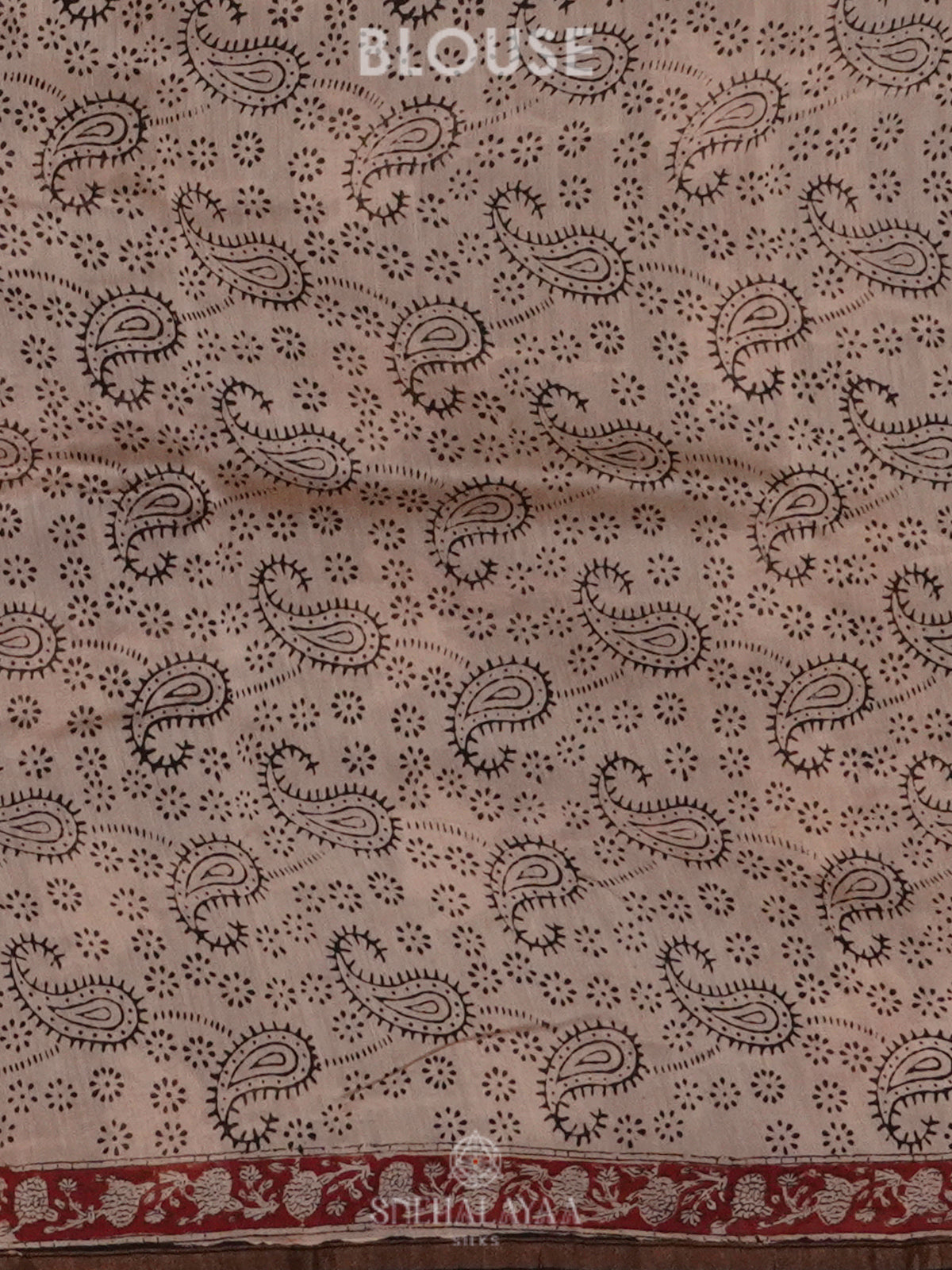Beige Chanderi Saree