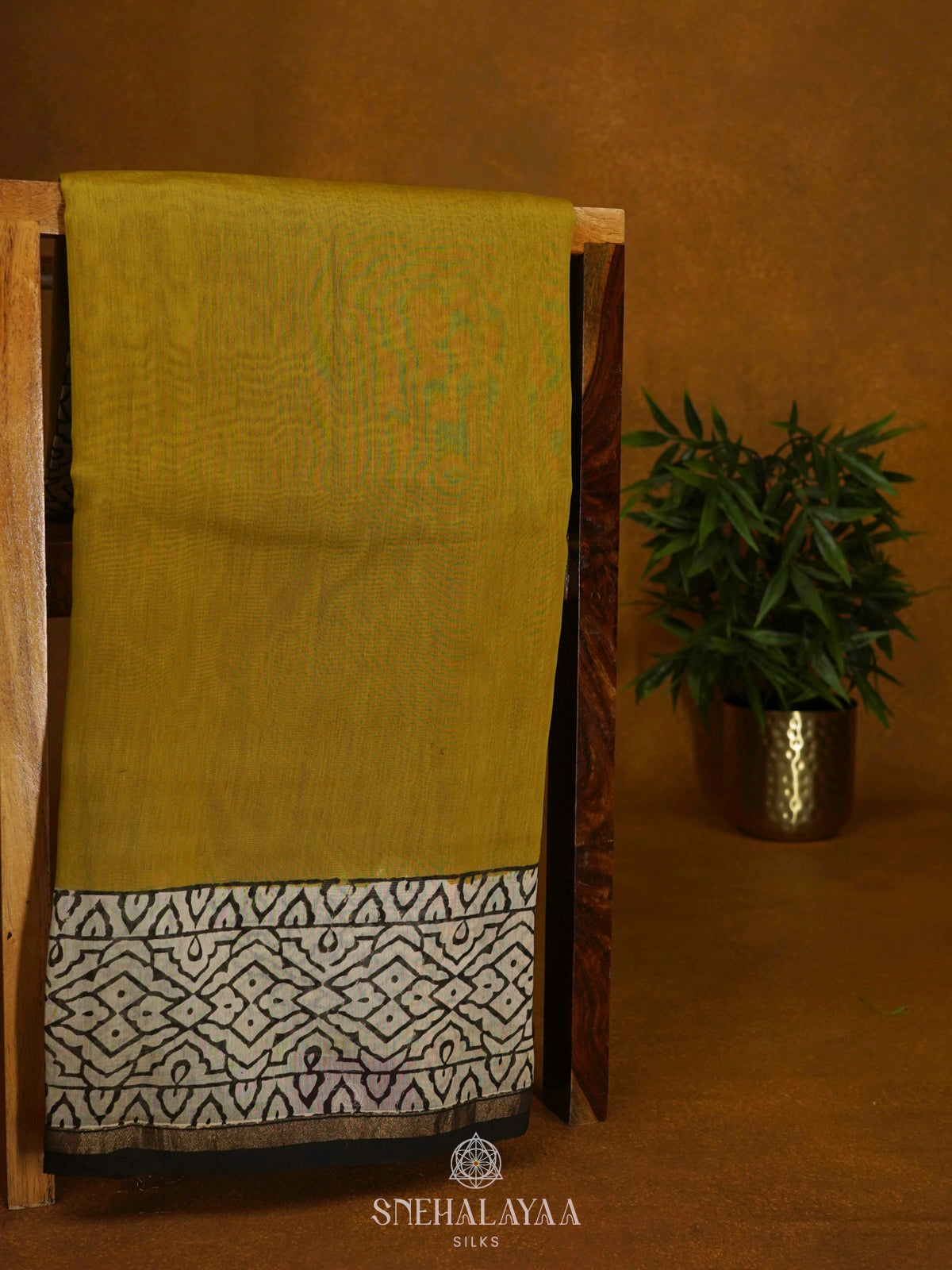 Yellow Chanderi Saree