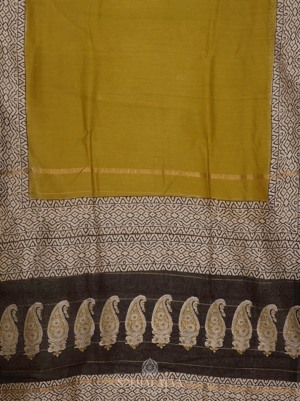Yellow Chanderi Saree