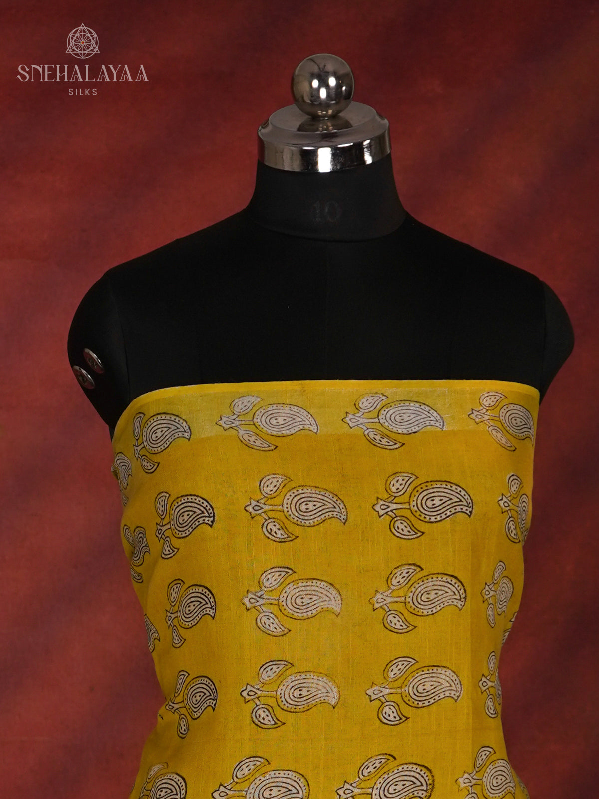 Yellow Linen Cotton 3-Piece Salwar Suit Material