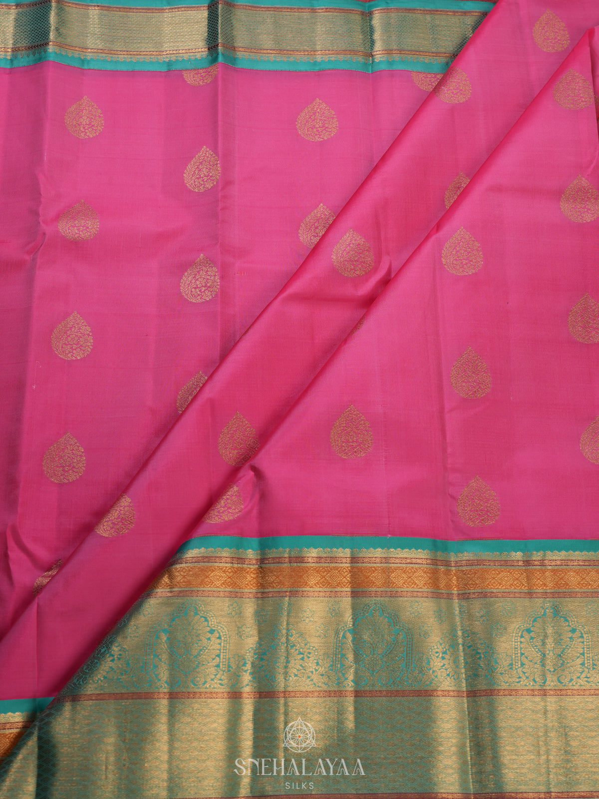 Pink Kanjivaram Silk Saree