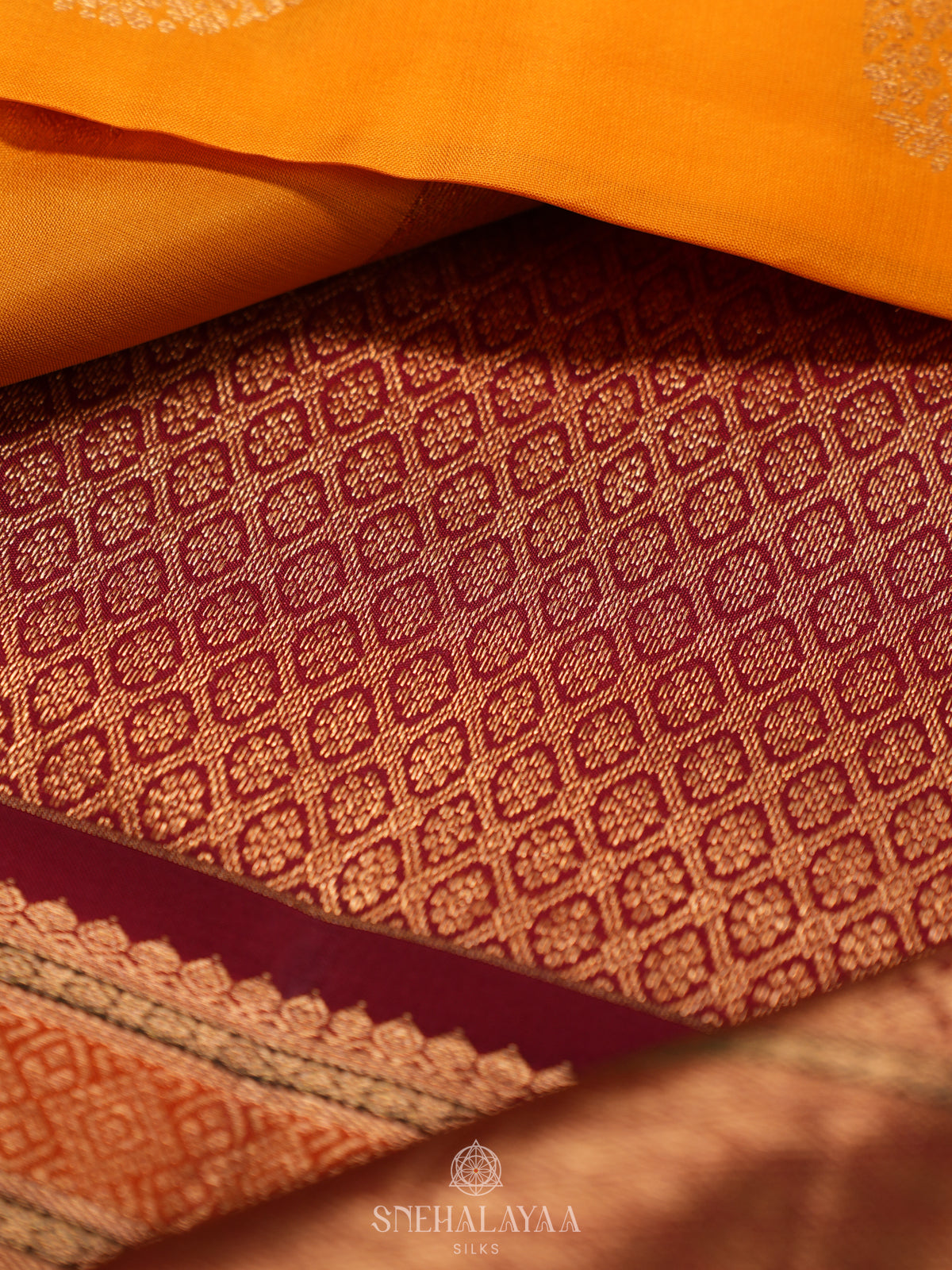 Mango Yellow Kanjivaram Silk Saree