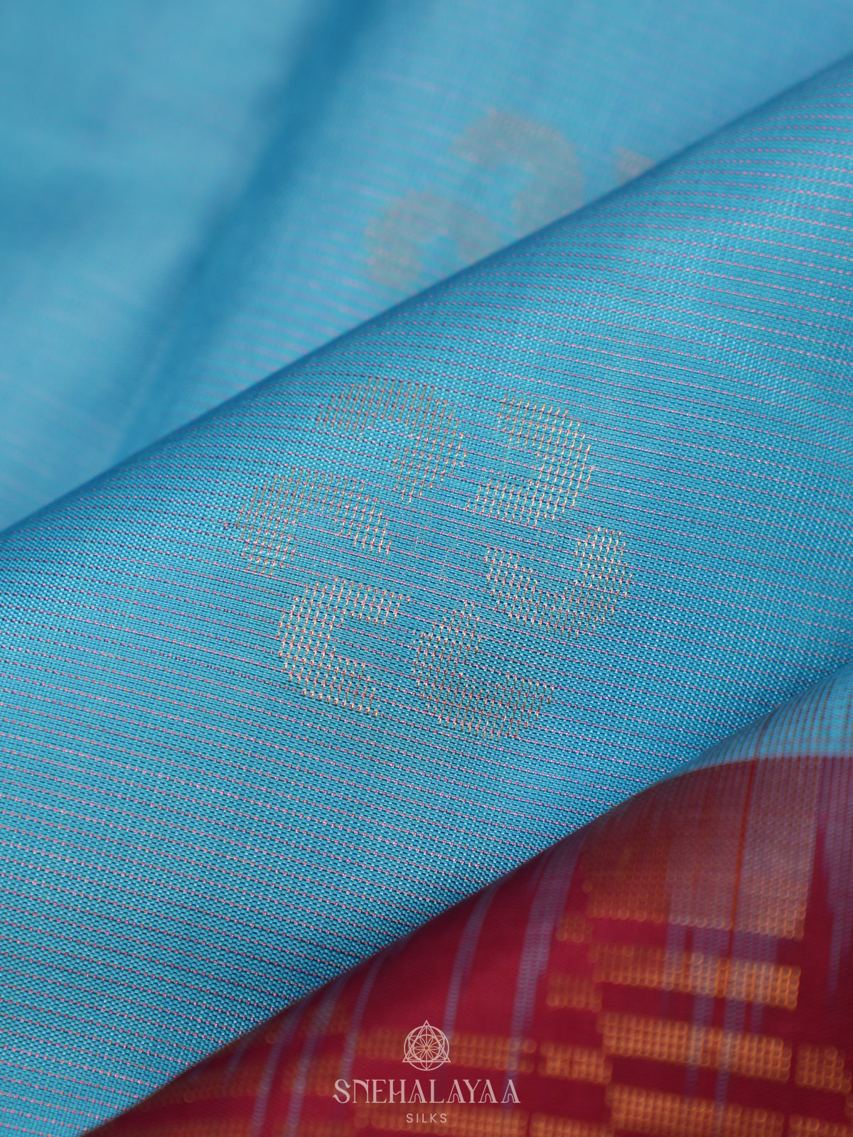 Sky Blue Kanjivaram Silk Saree