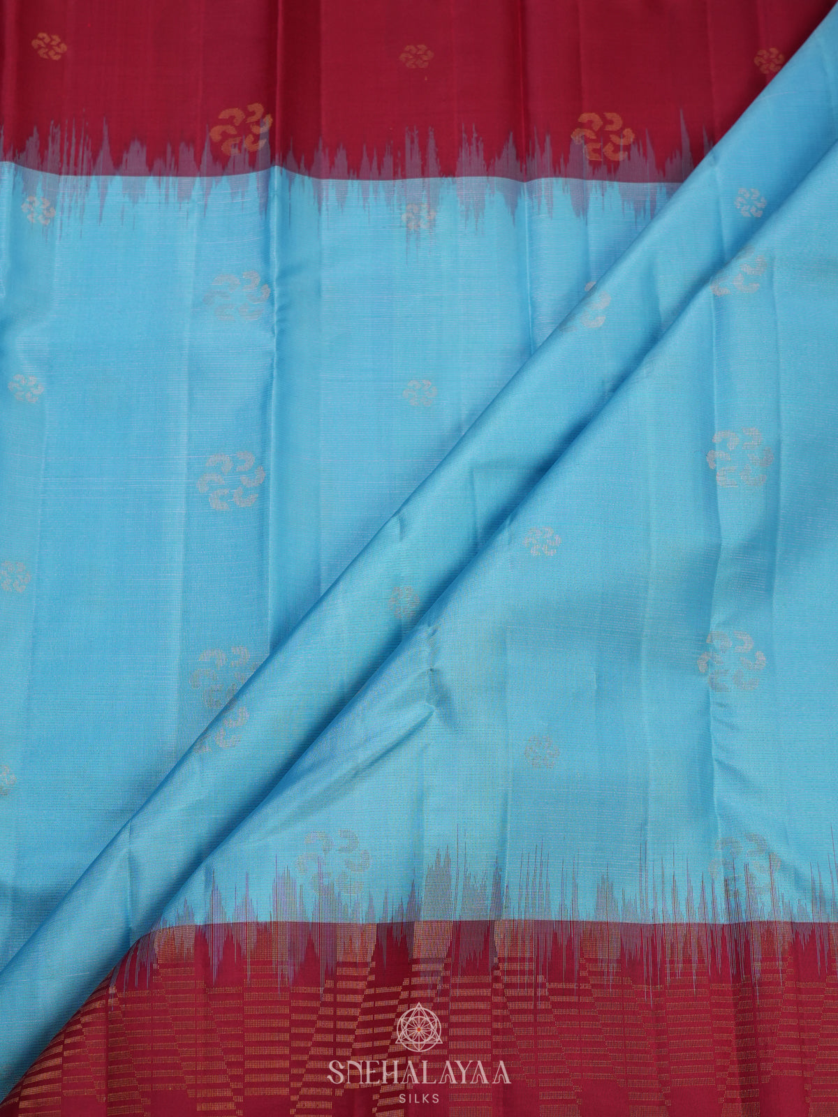 Sky Blue Kanjivaram Silk Saree