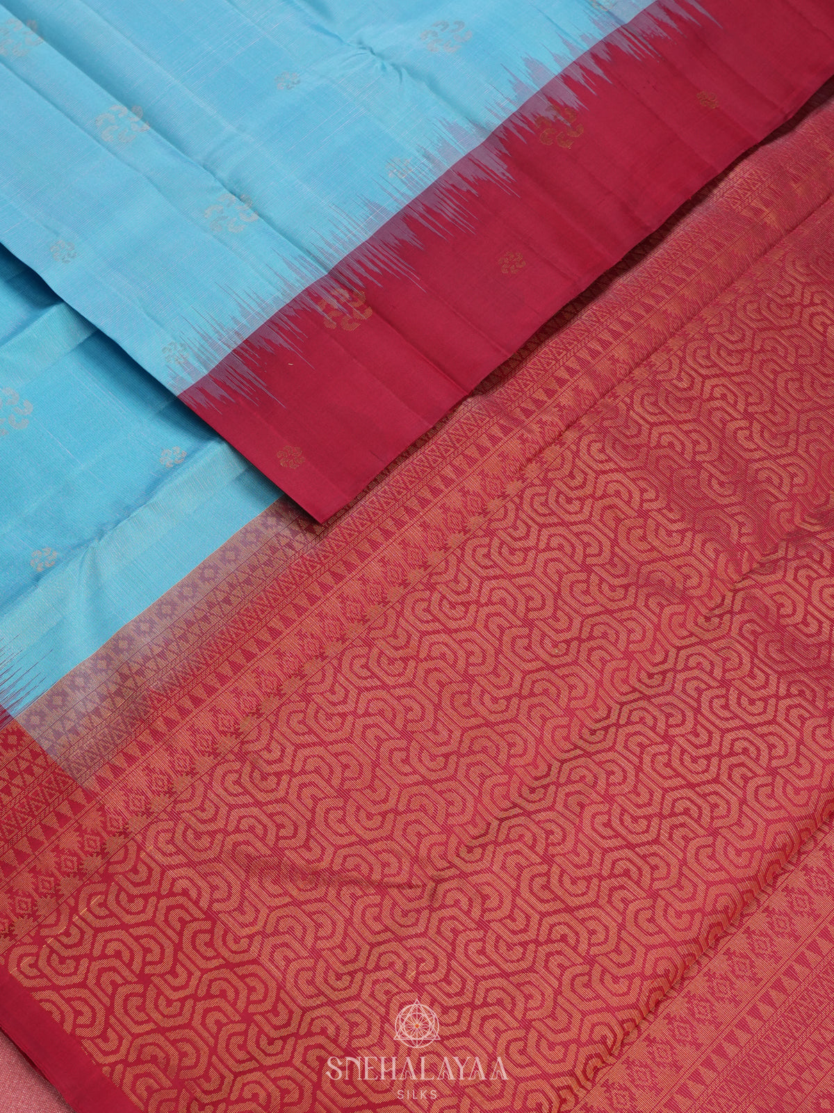 Sky Blue Kanjivaram Silk Saree