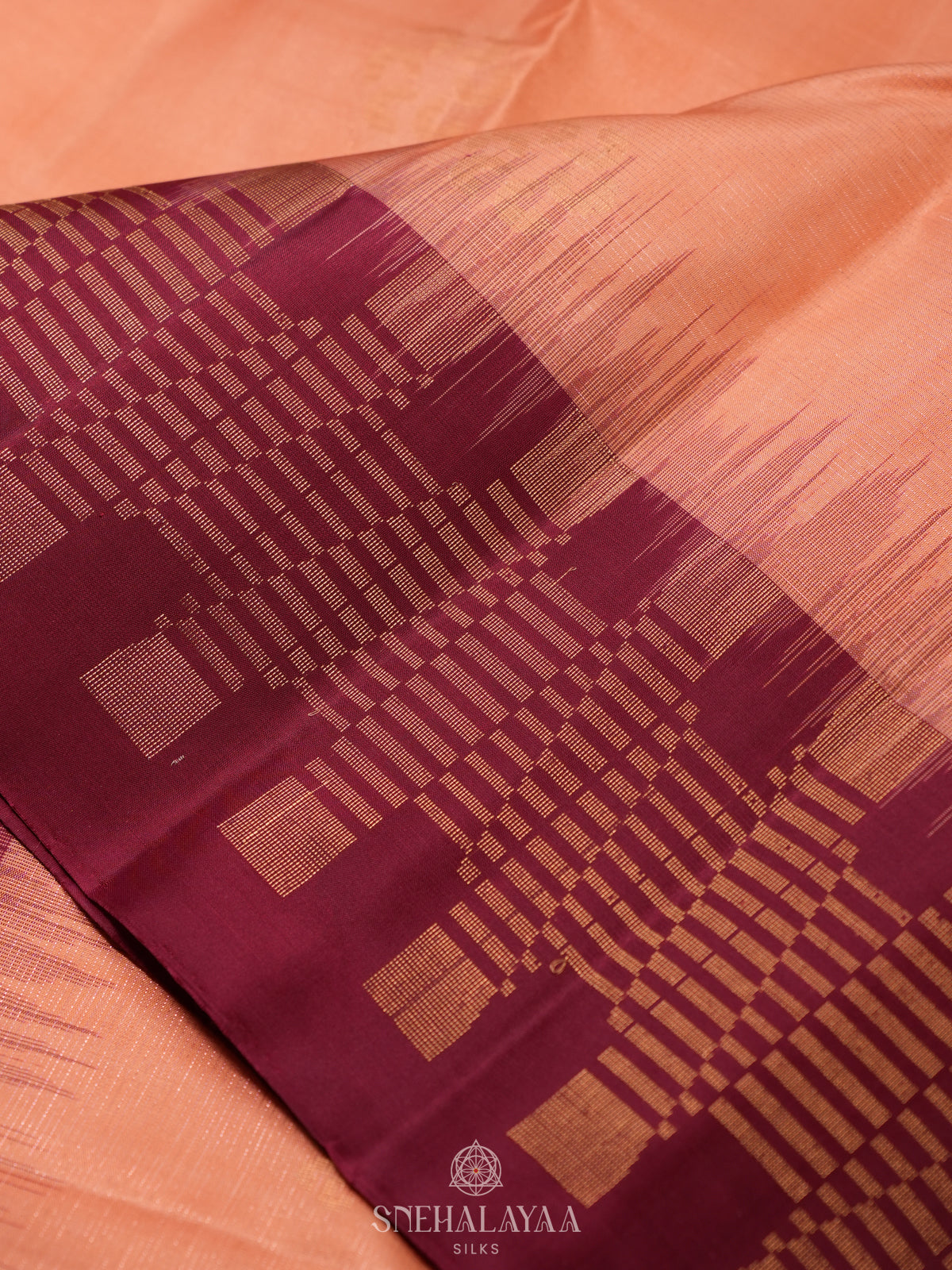 Peach Kanjivaram Silk Saree