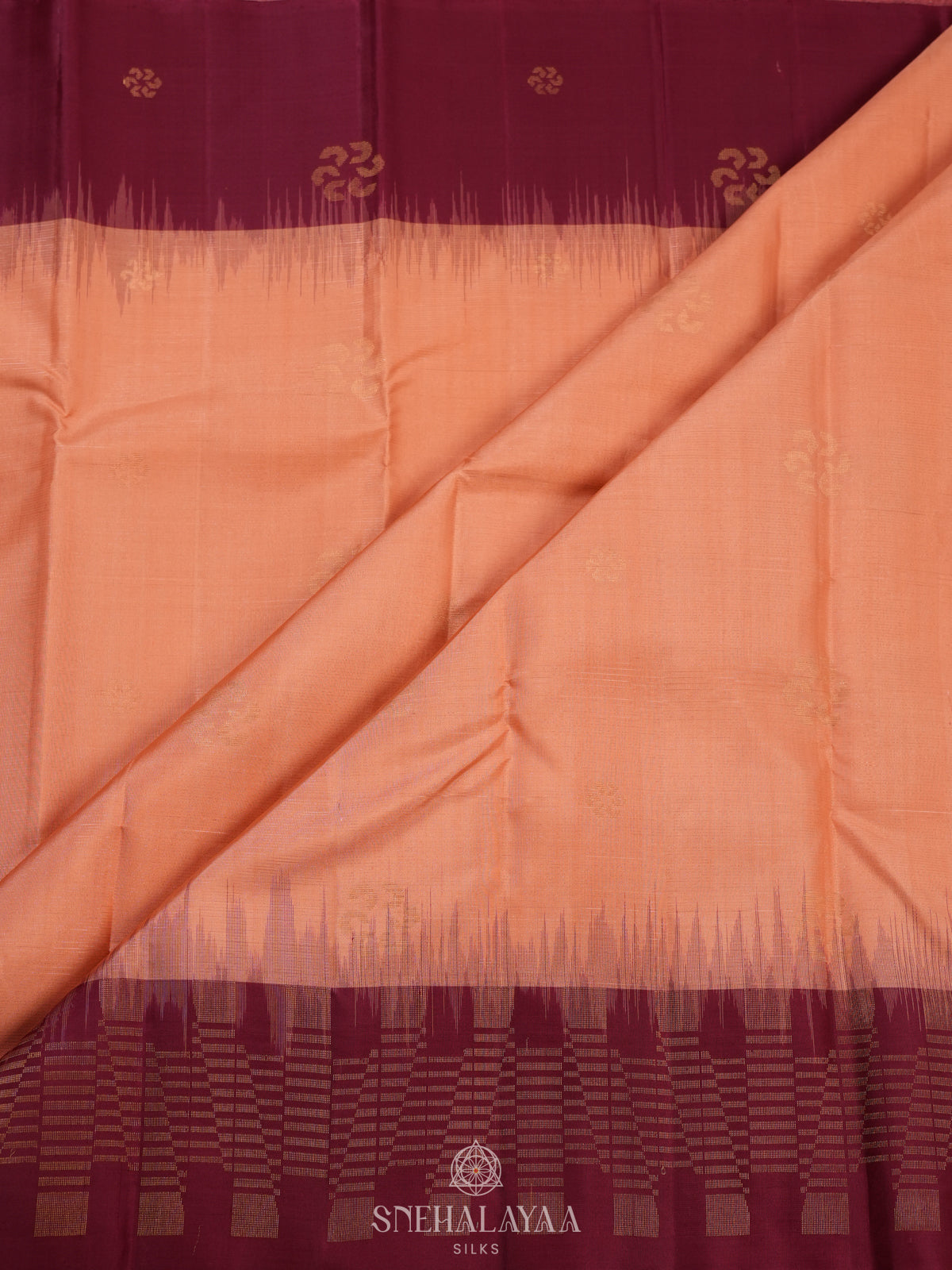 Peach Kanjivaram Silk Saree