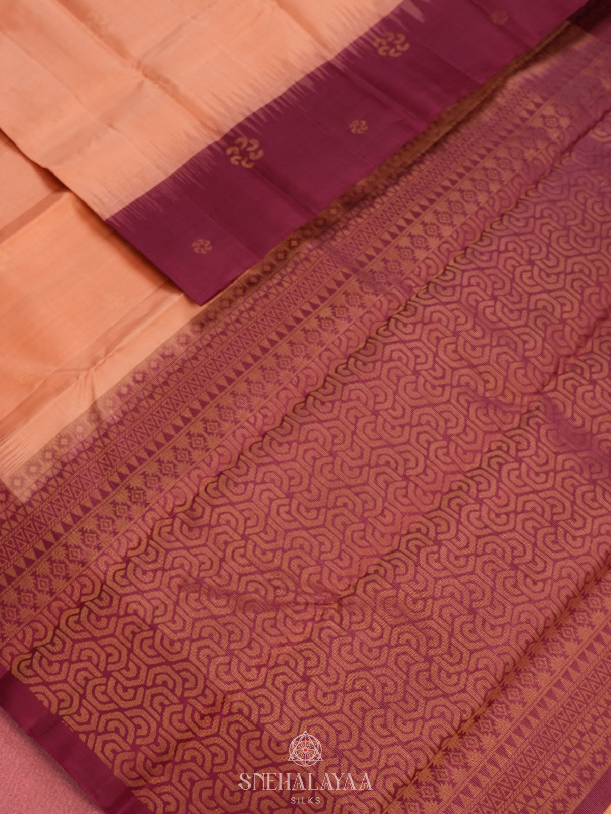Peach Kanjivaram Silk Saree