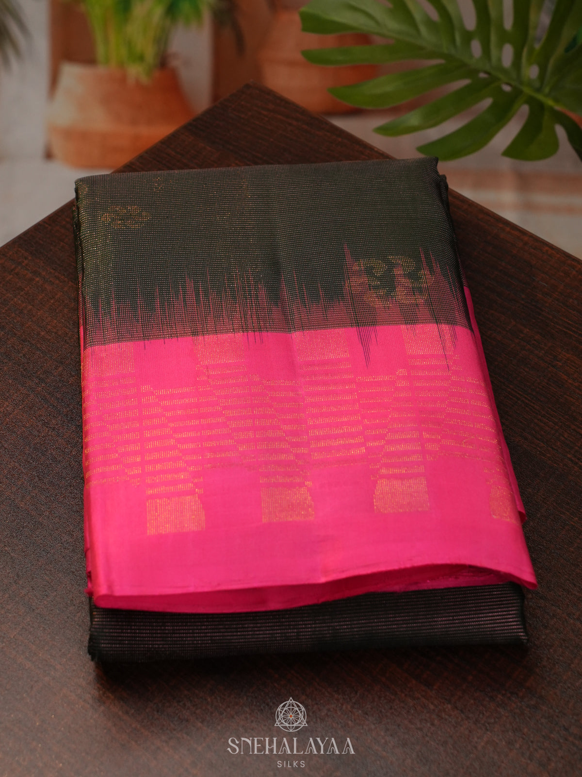 Forest Green Kanjivaram Silk Saree