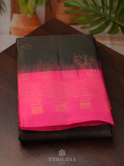 Forest Green Kanjivaram Silk Saree