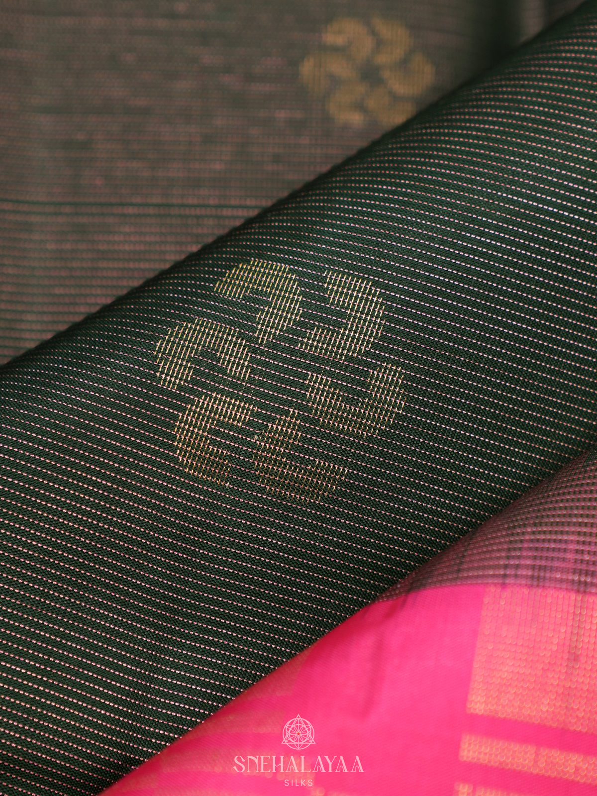 Forest Green Kanjivaram Silk Saree
