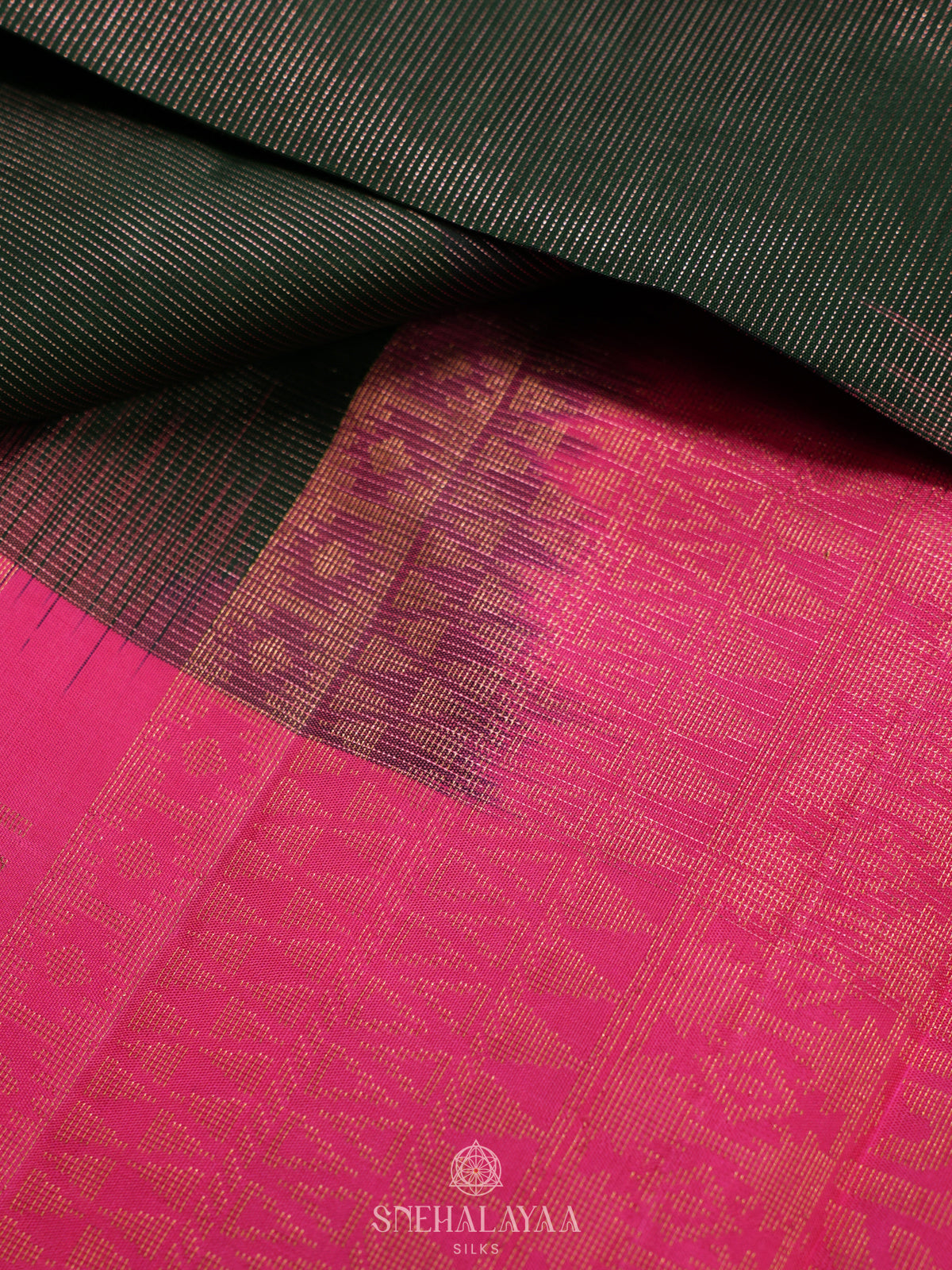 Forest Green Kanjivaram Silk Saree