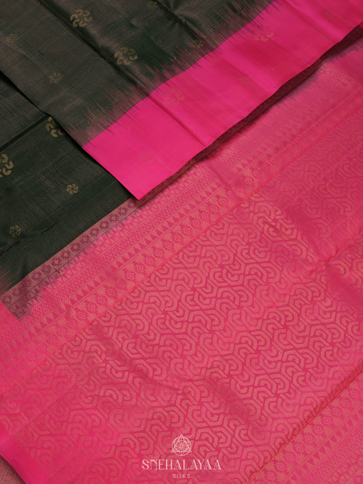 Forest Green Kanjivaram Silk Saree