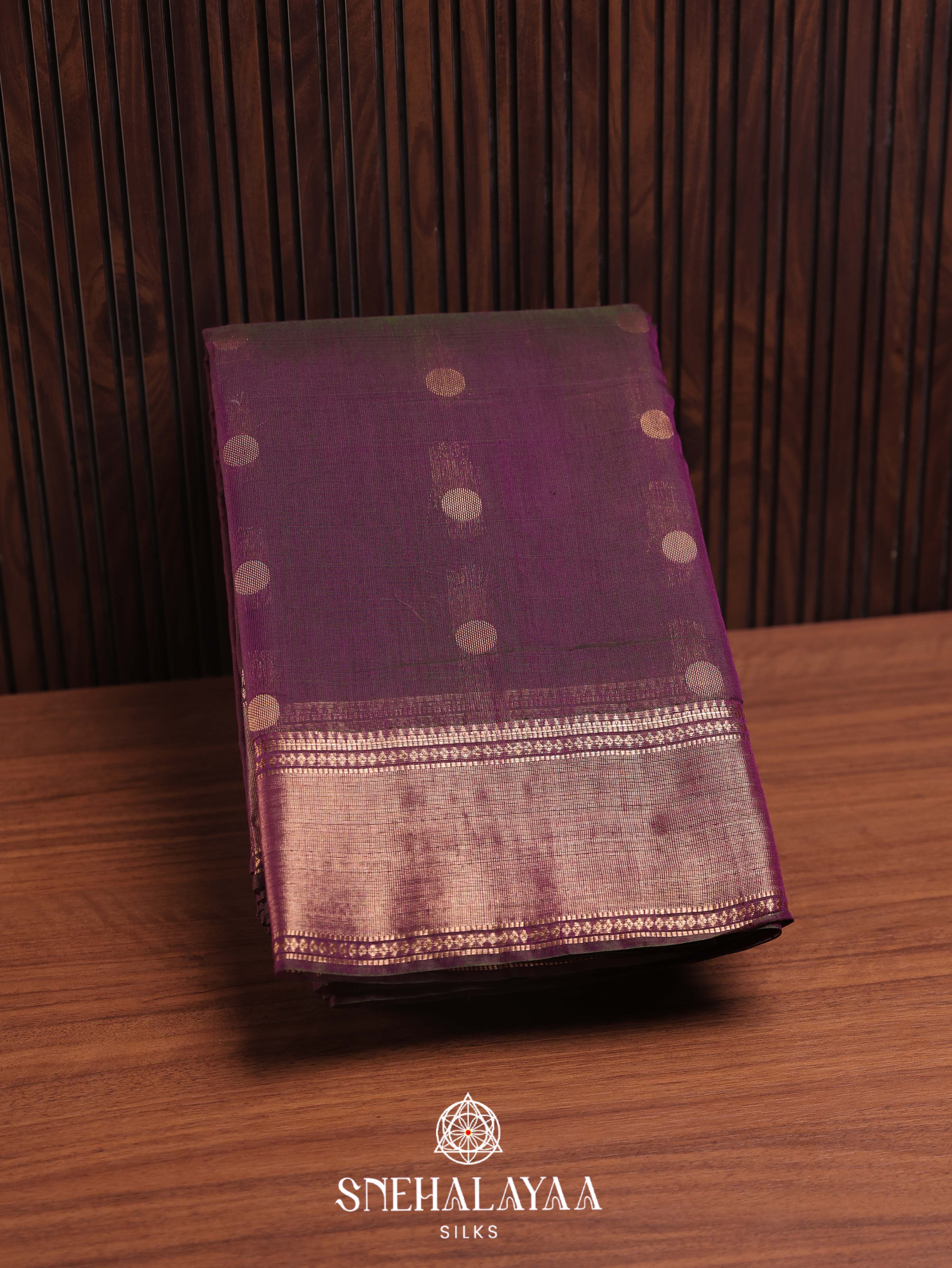 Wine Silk Cotton Saree