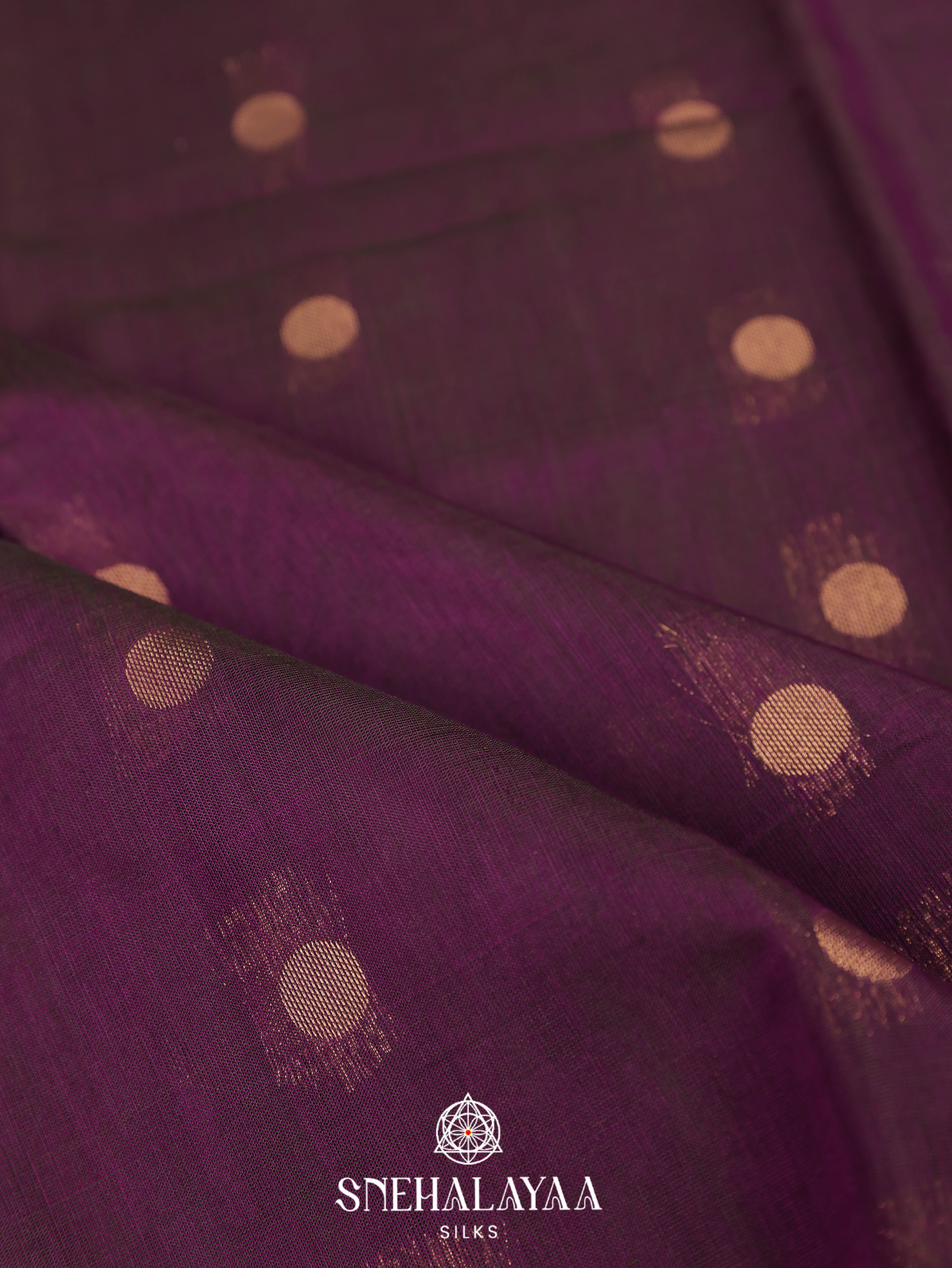 Wine Silk Cotton Saree