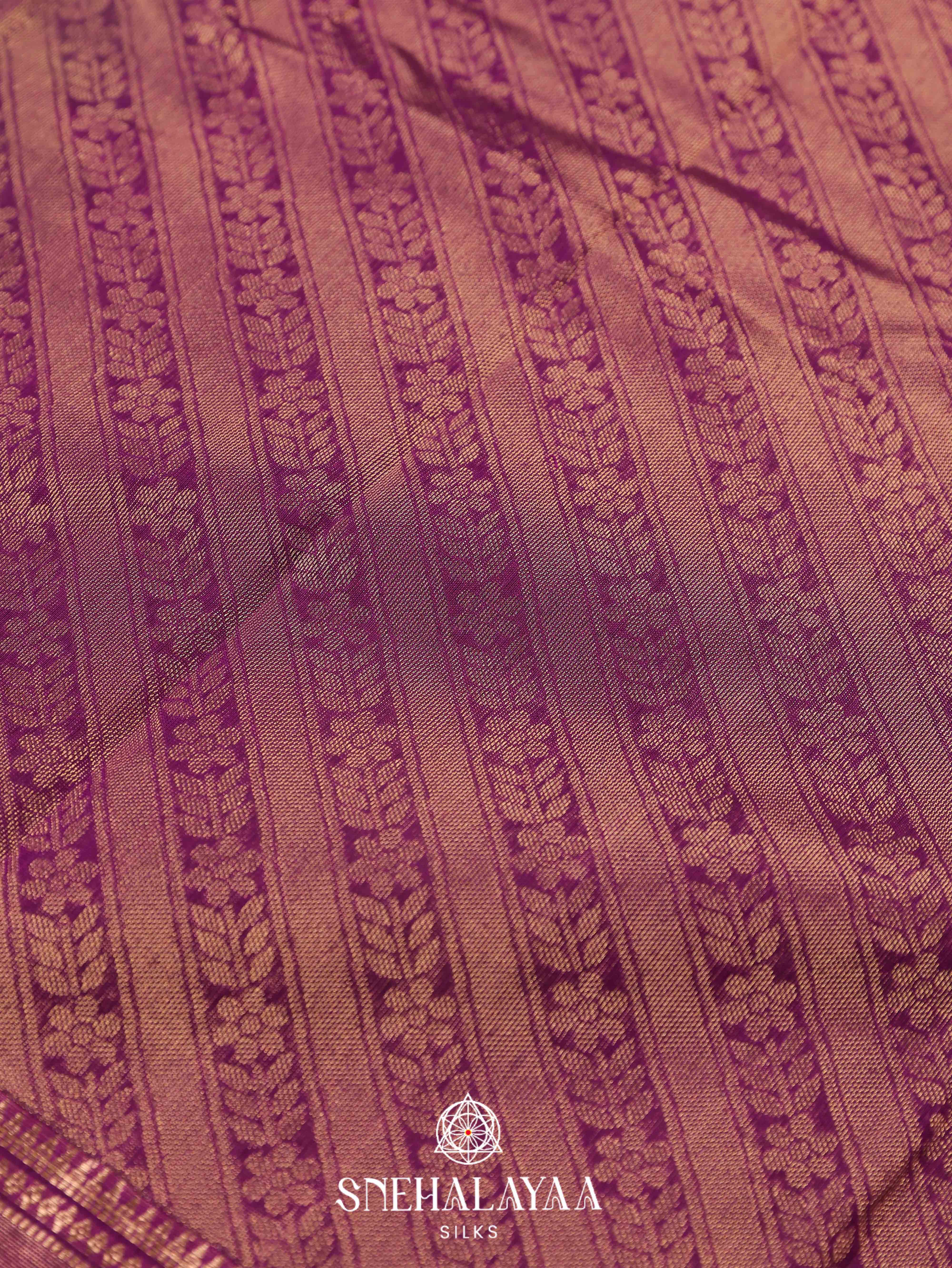 Wine Silk Cotton Saree