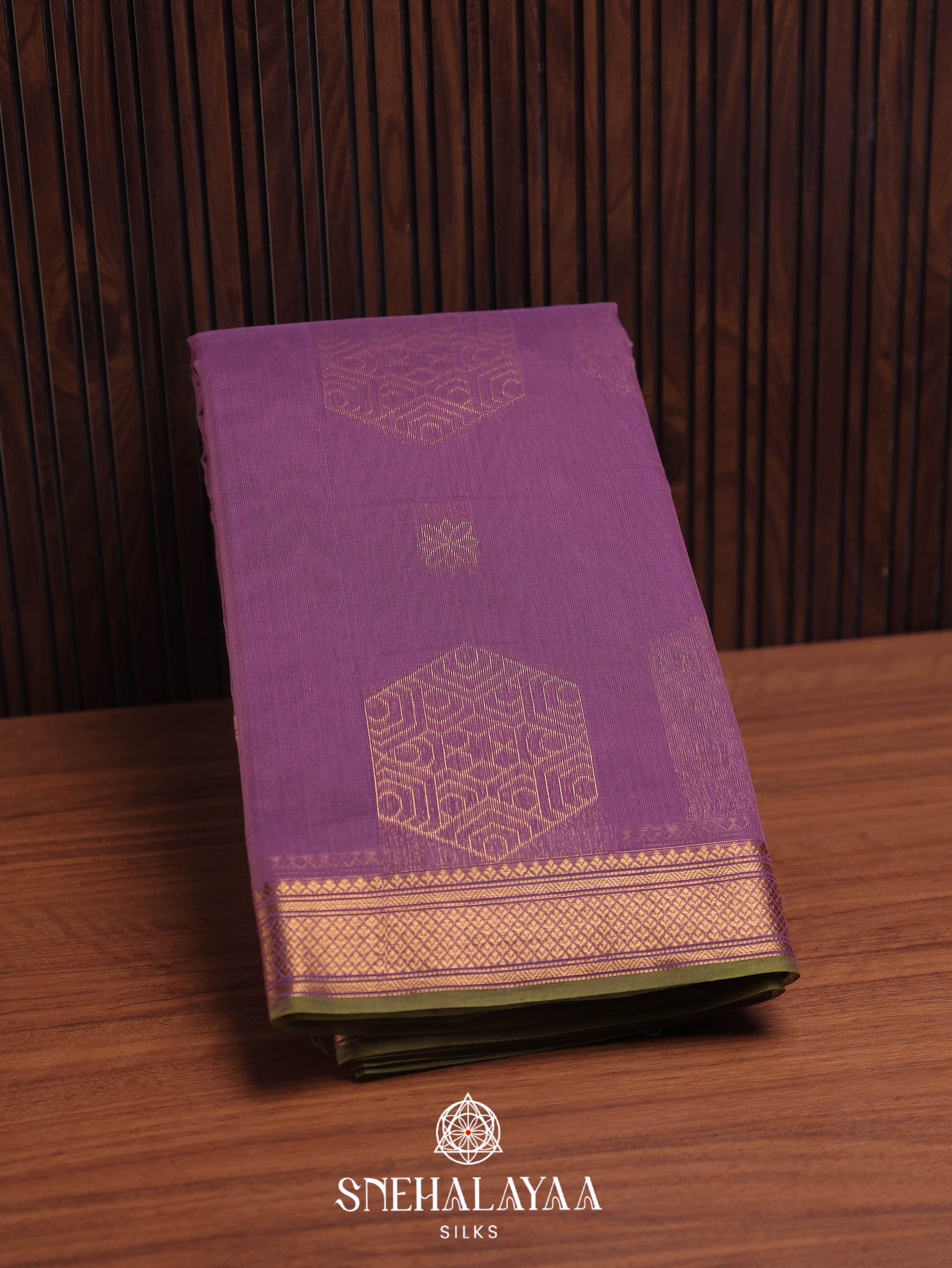 Plum Silk Cotton Saree