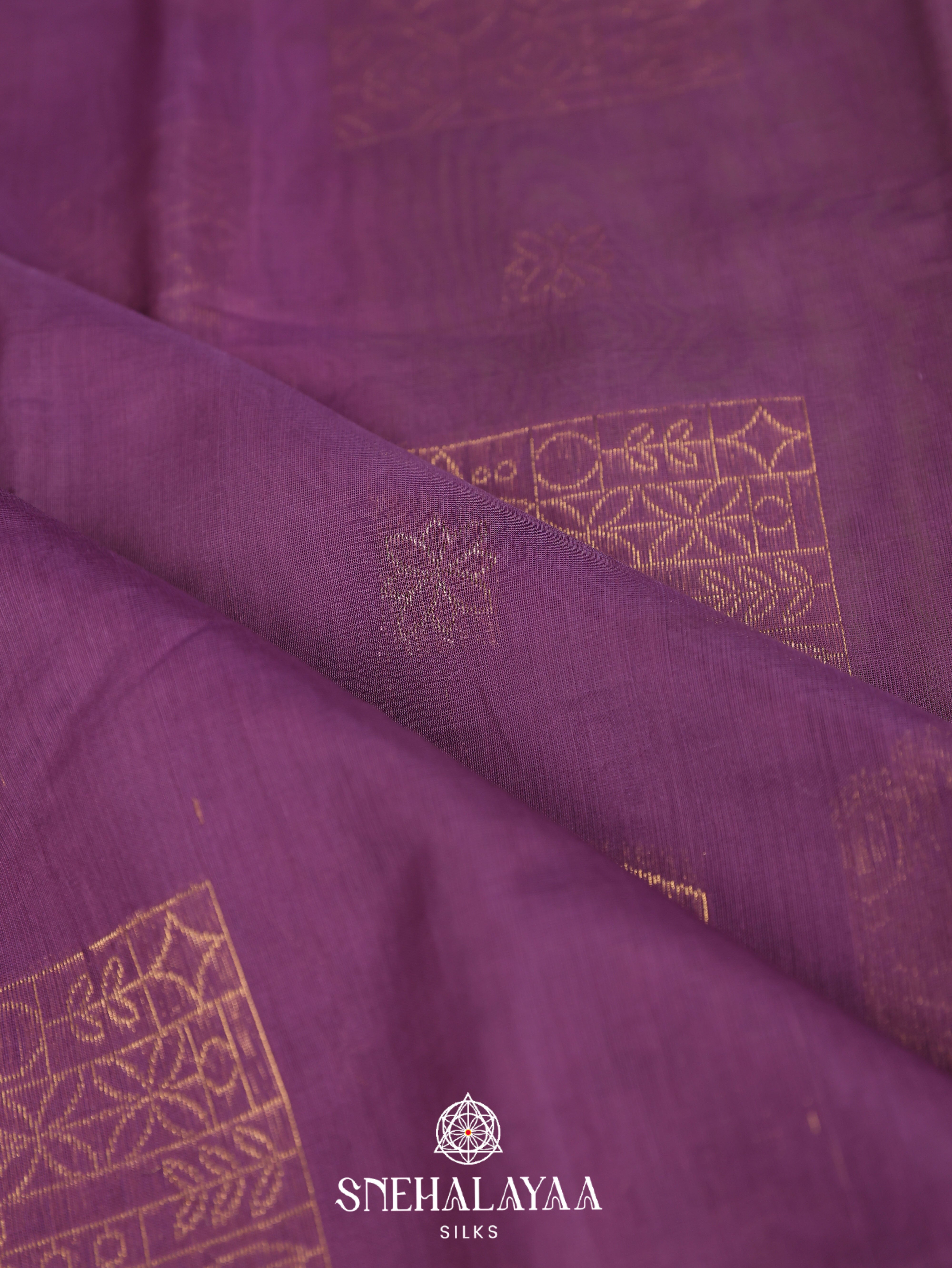 Plum Silk Cotton Saree