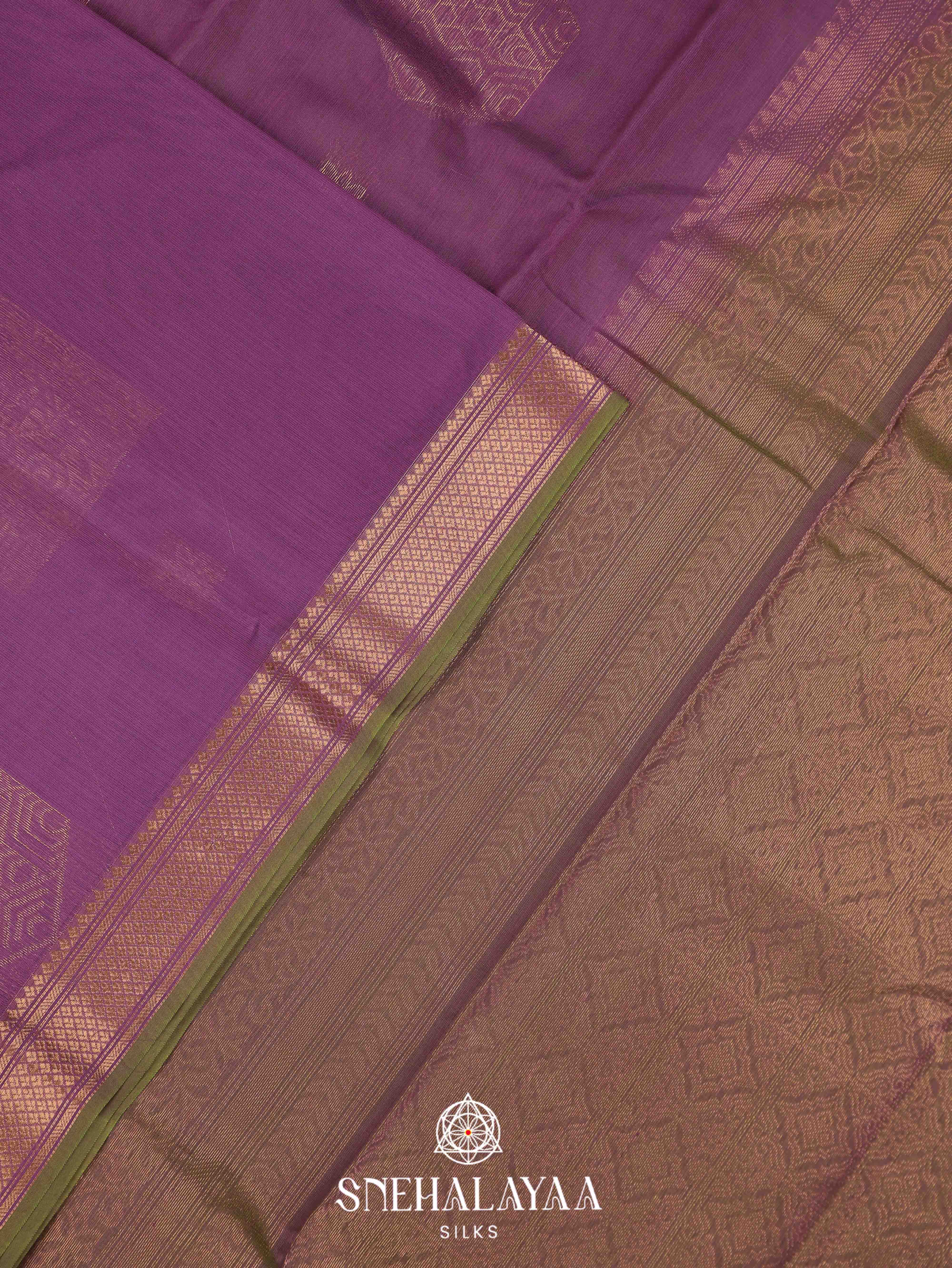 Plum Silk Cotton Saree