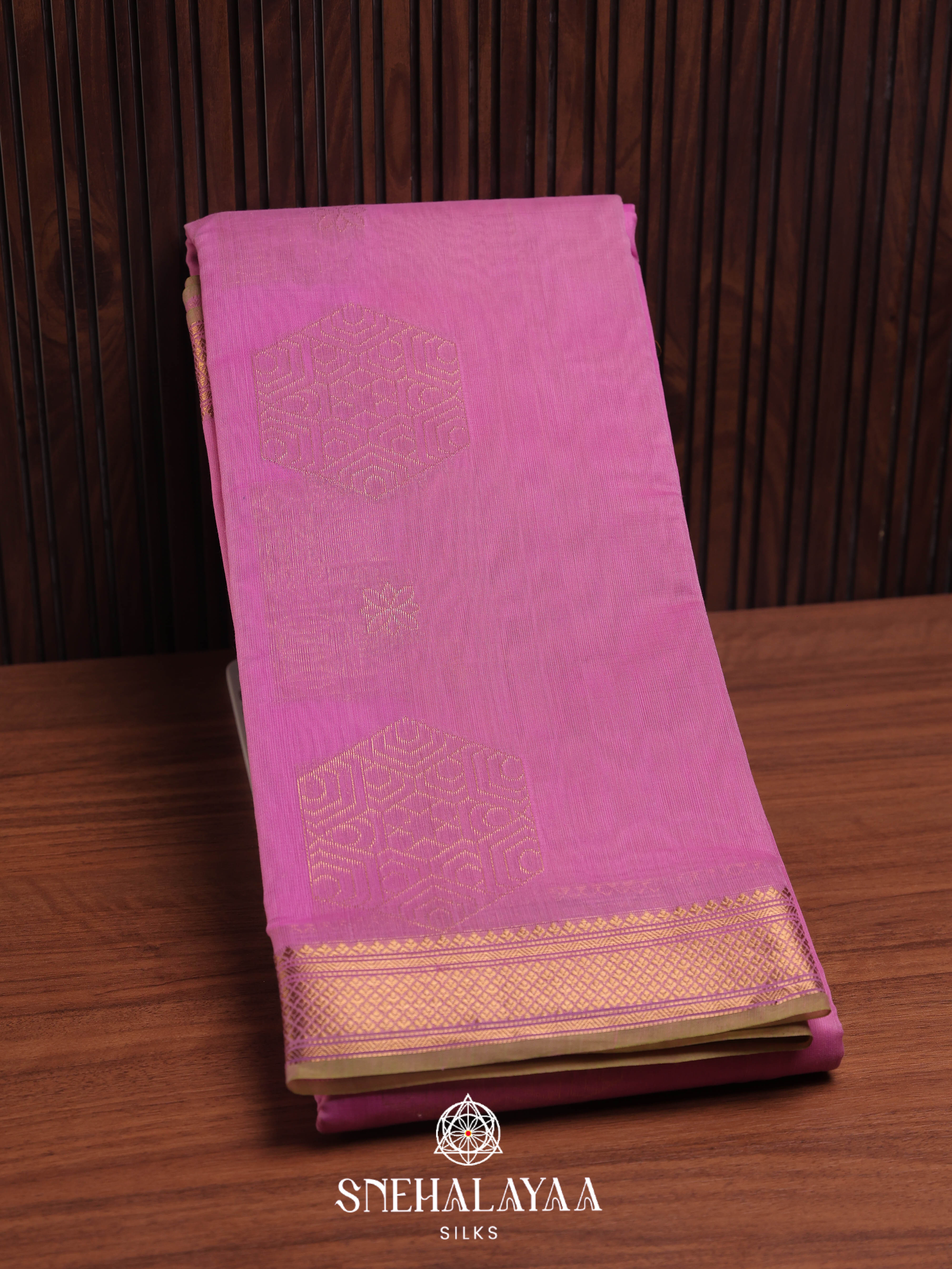Pink Silk Cotton Saree