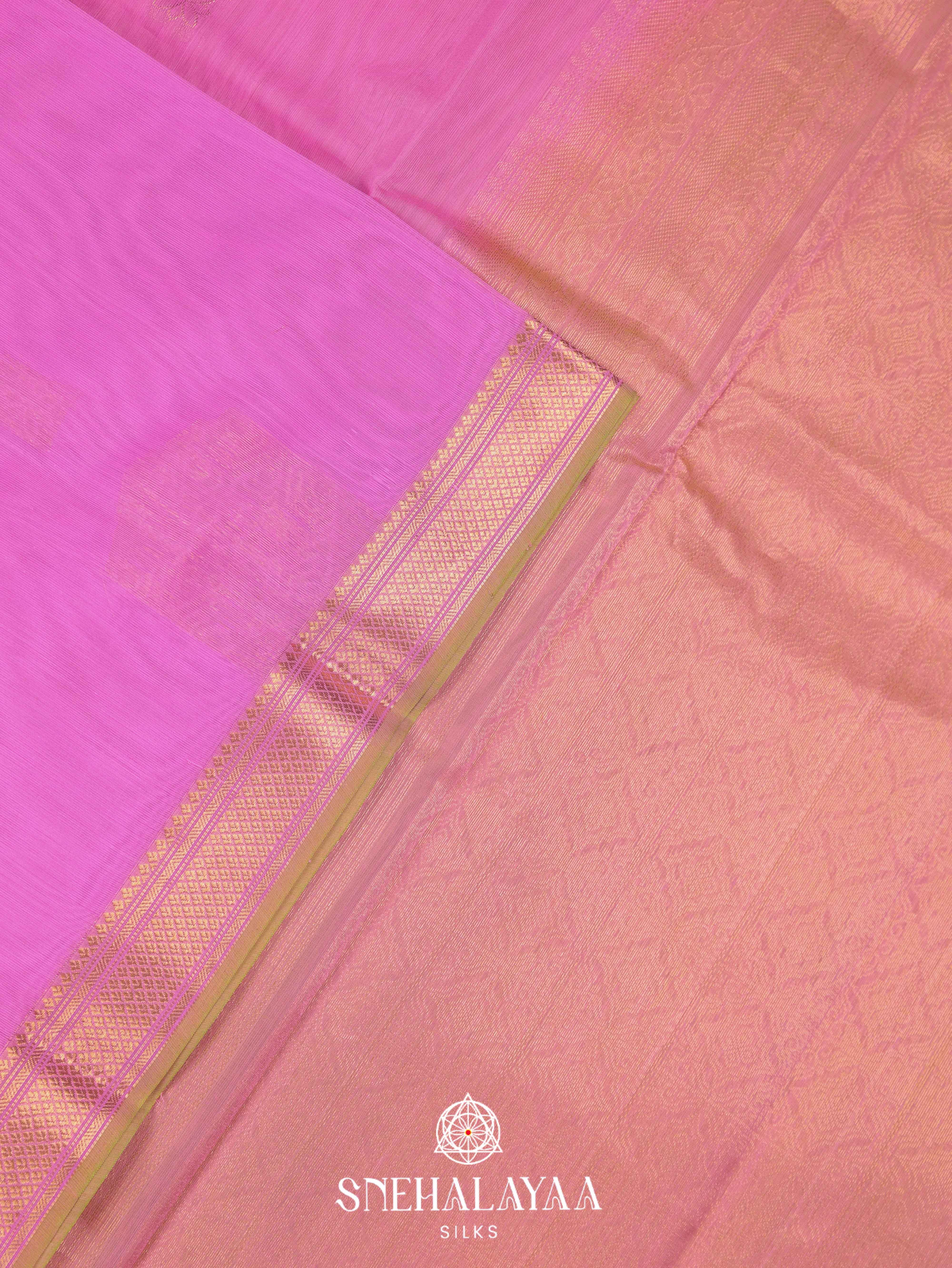 Pink Silk Cotton Saree
