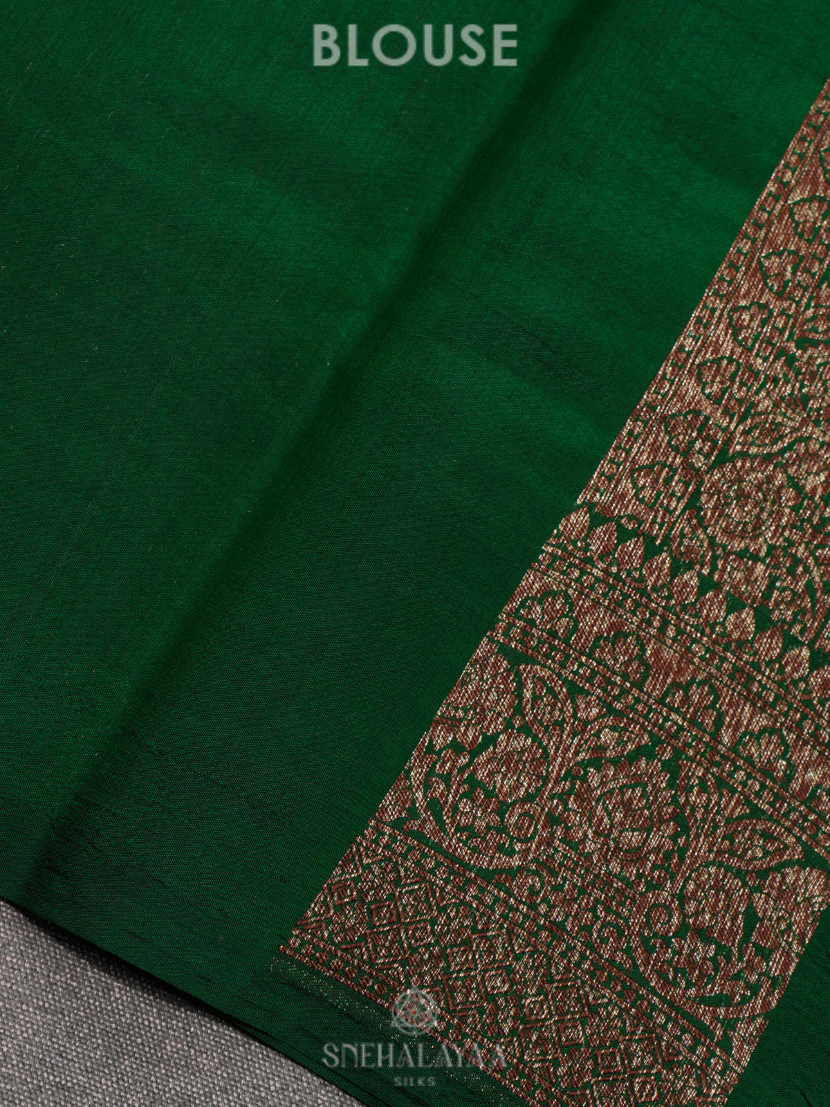 Emerald Green Chiniya Silk Saree